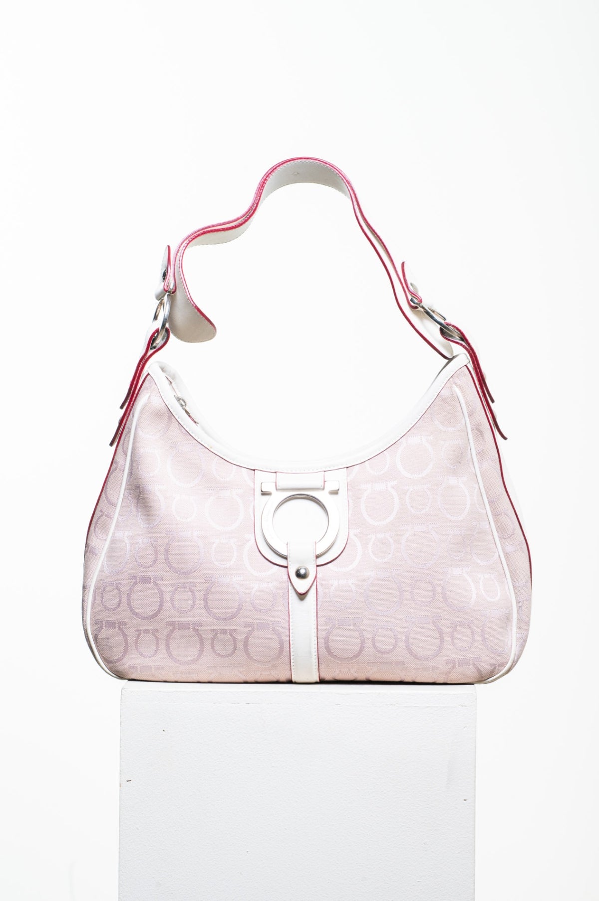 Pink Canvas Shoulder Bag