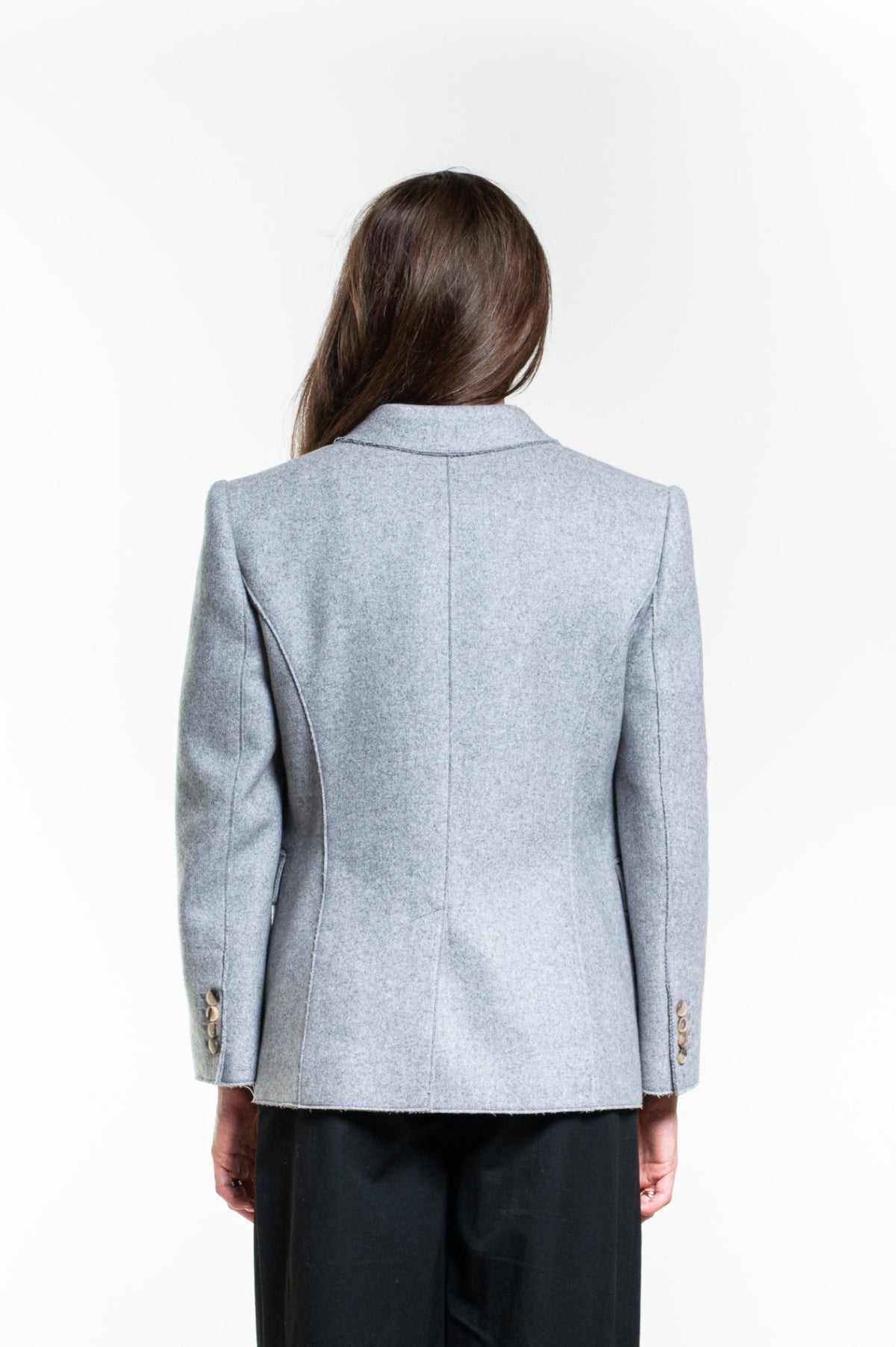 Gray Cashmere Blazer