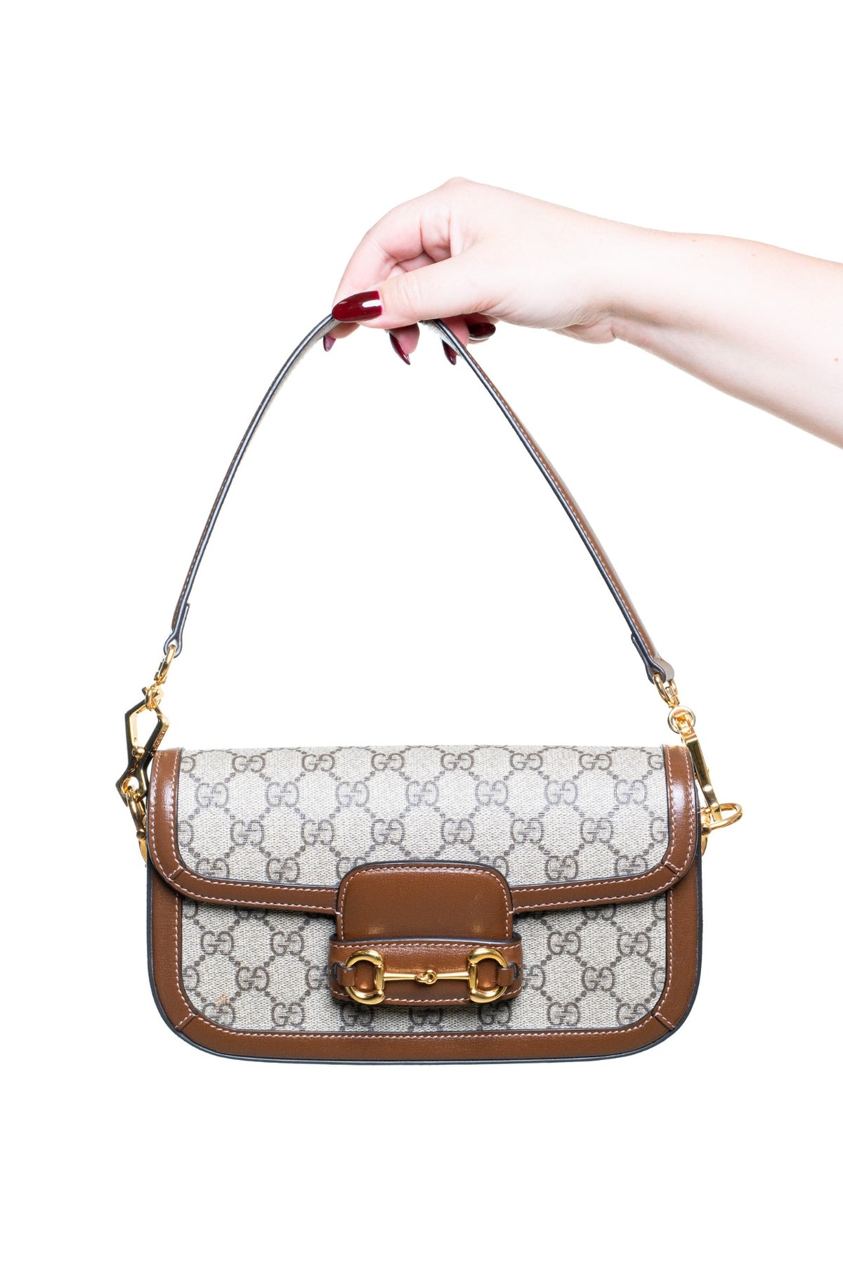 Brown Mini Horsebit 1955 Shoulder Bag