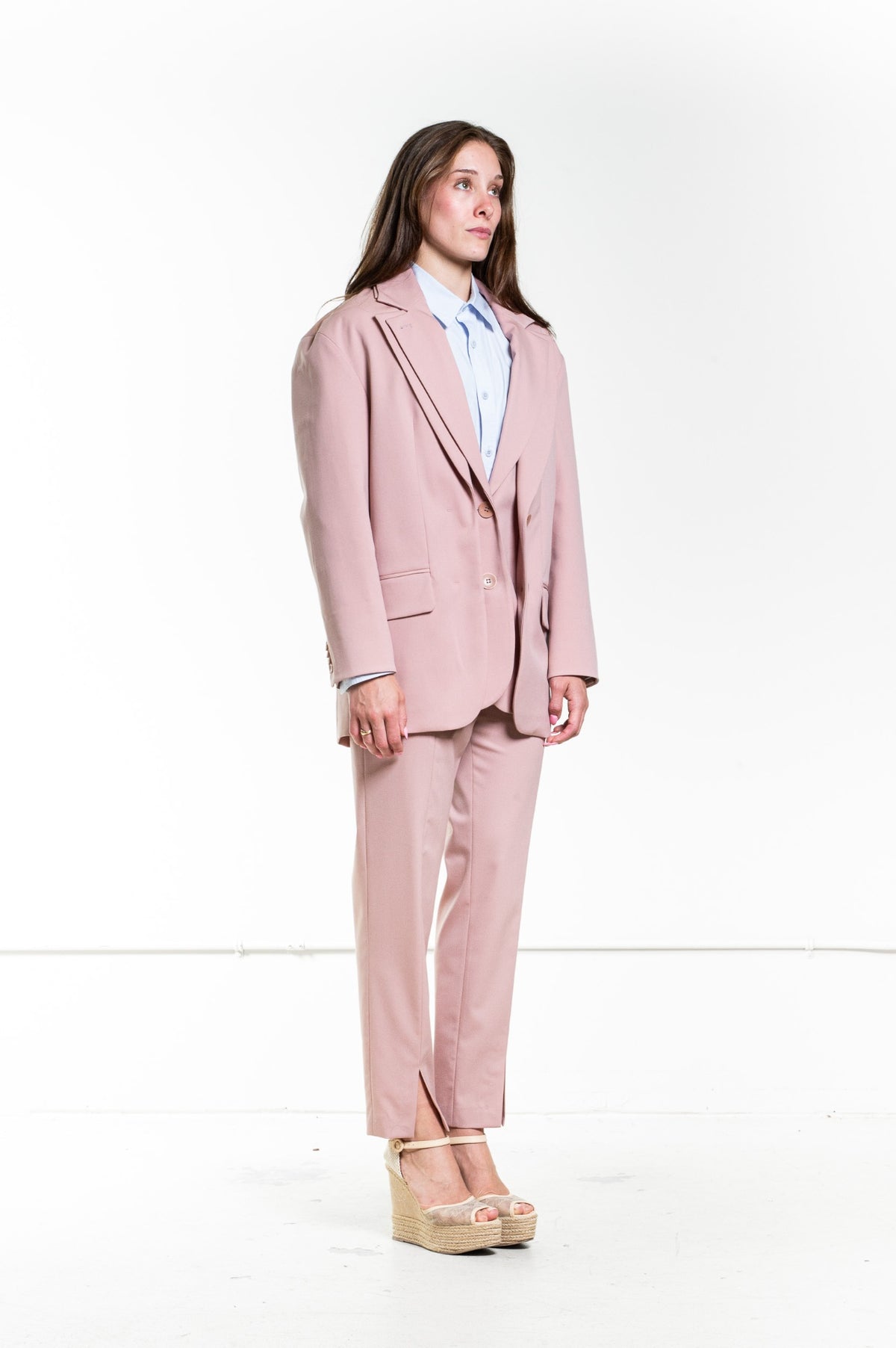 Pink Cassius Suiting Double Layer Liam Blazer