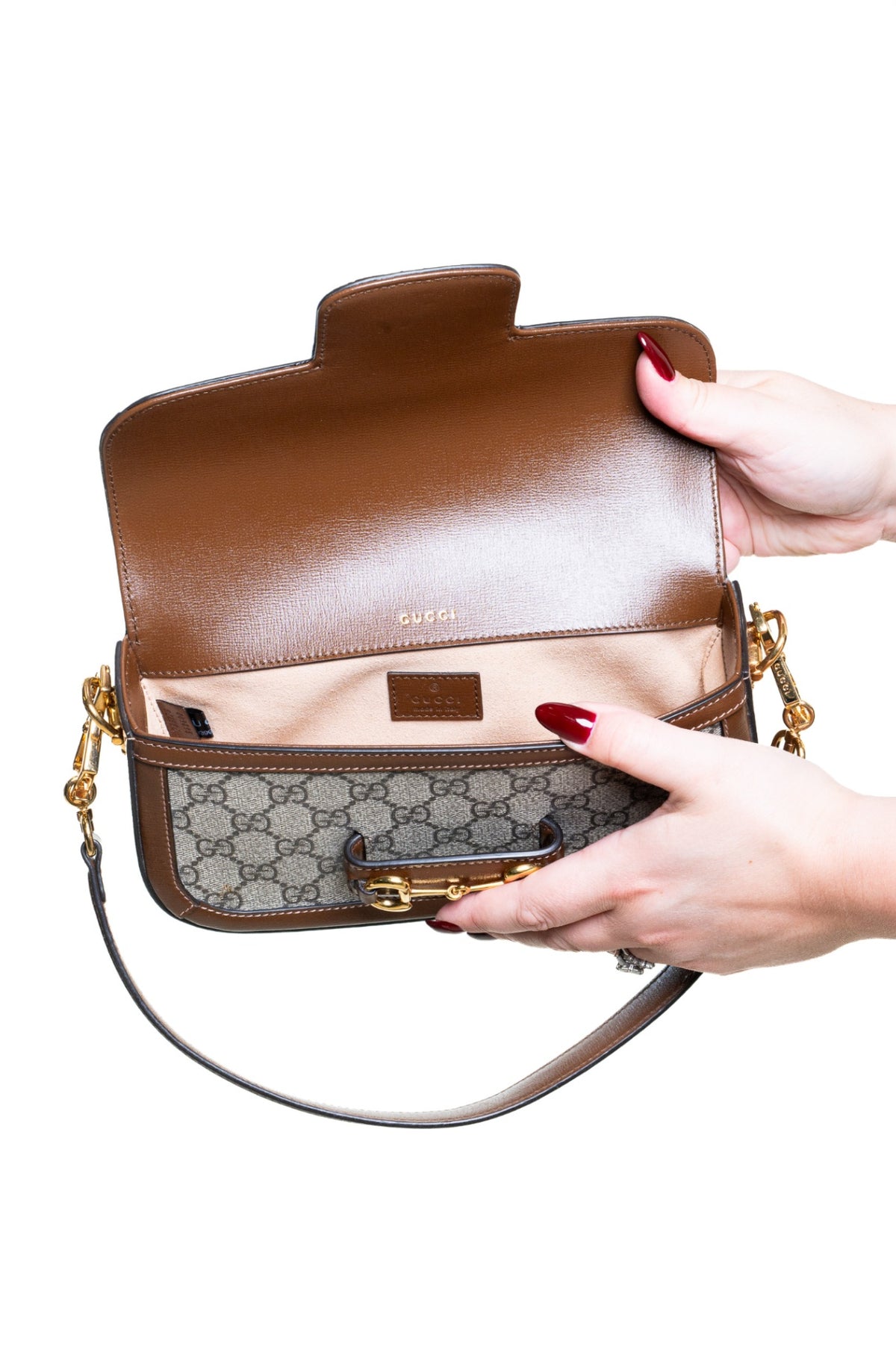 Brown Mini Horsebit 1955 Shoulder Bag