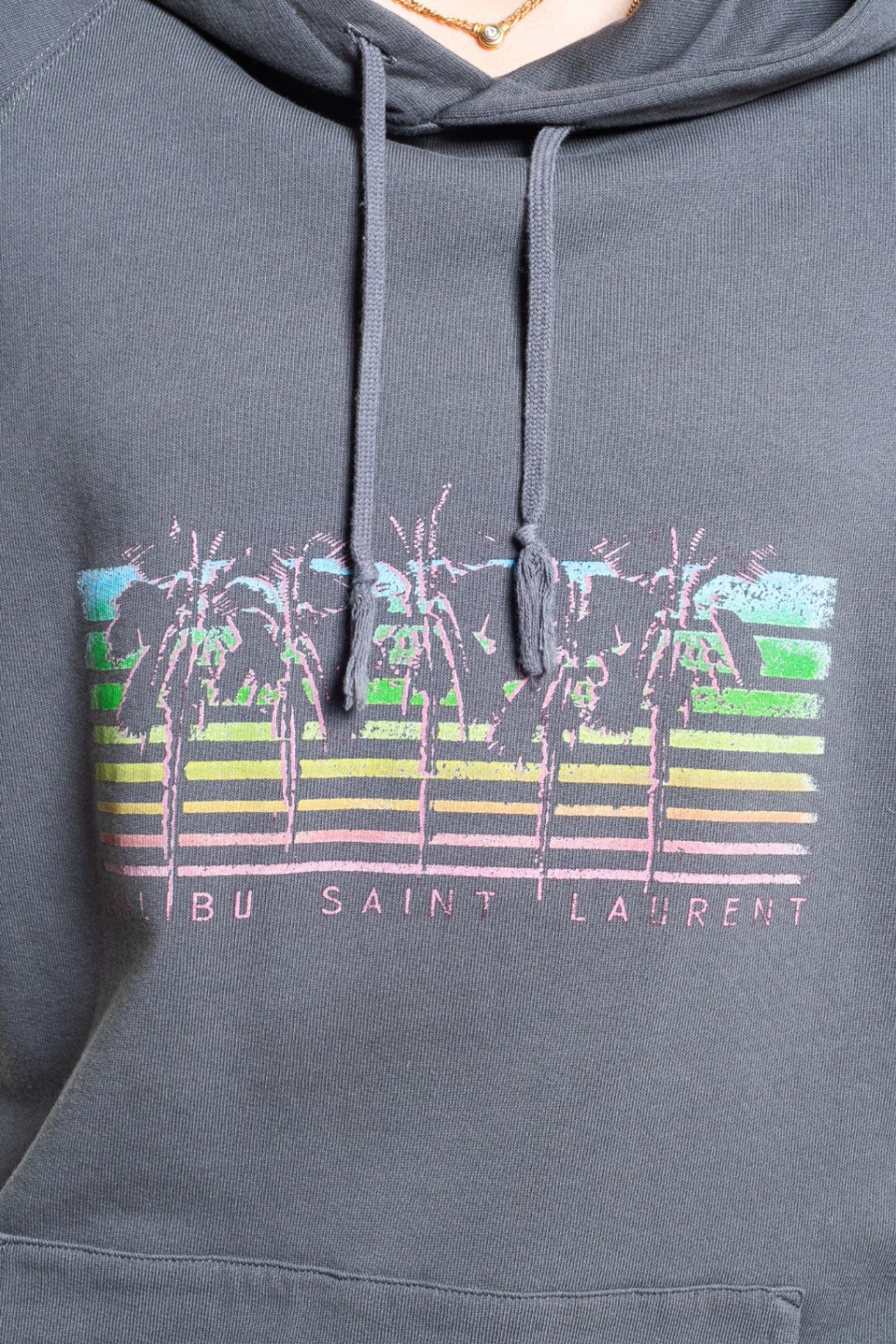 Grey Malibu Graphic Hoodie
