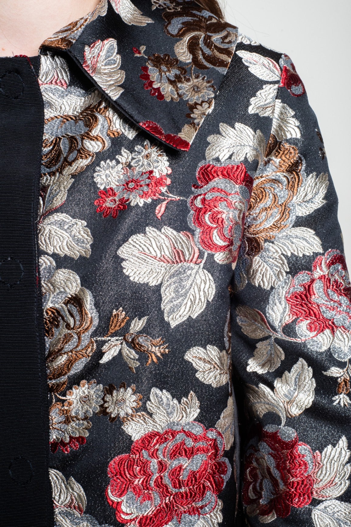 Floral Jacquard Jacket