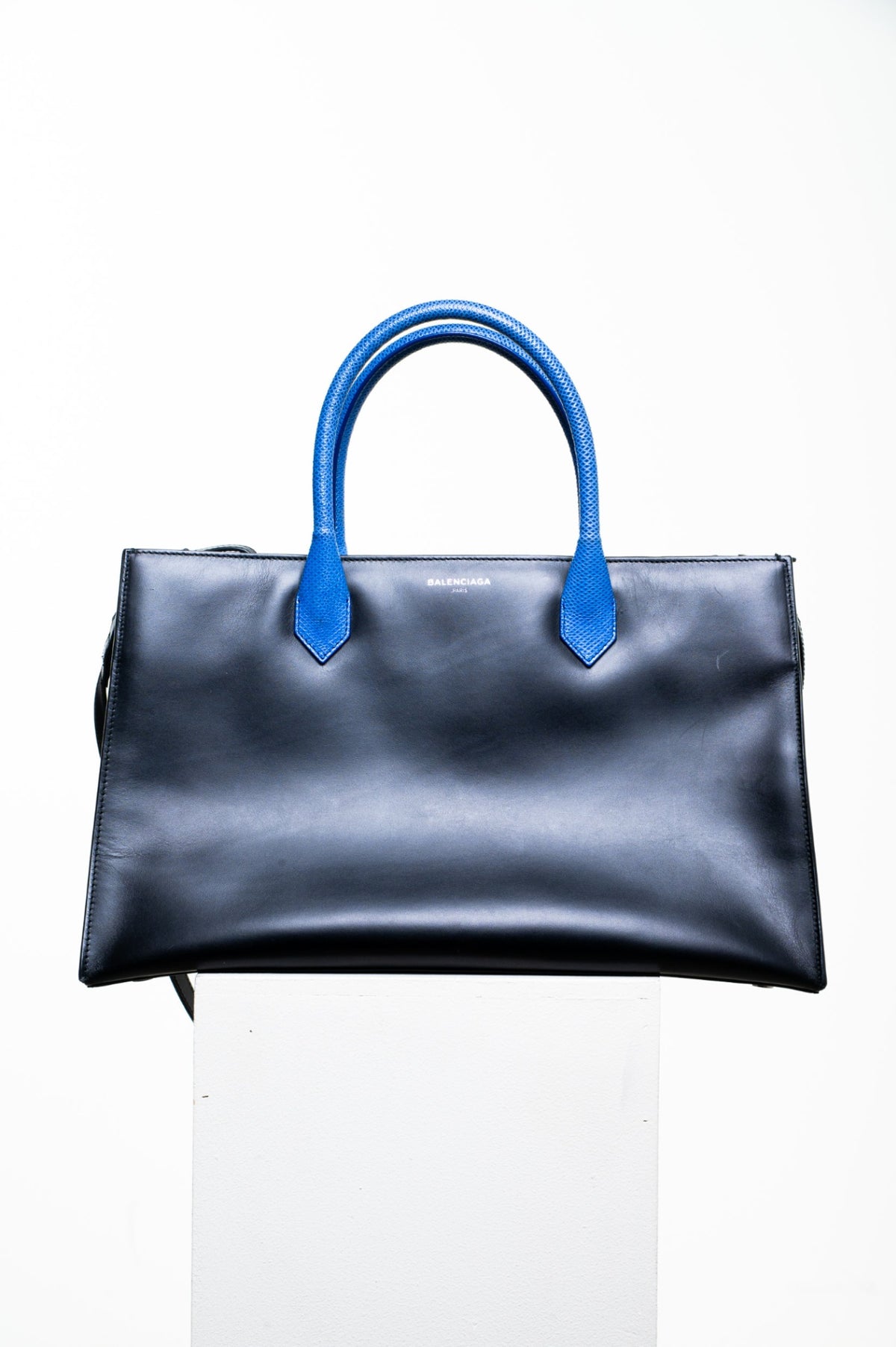Black and Blue Padlock Work S Tote Bag