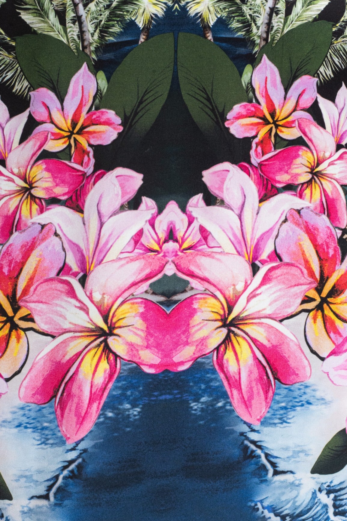 Hawaii Print Silk Dress