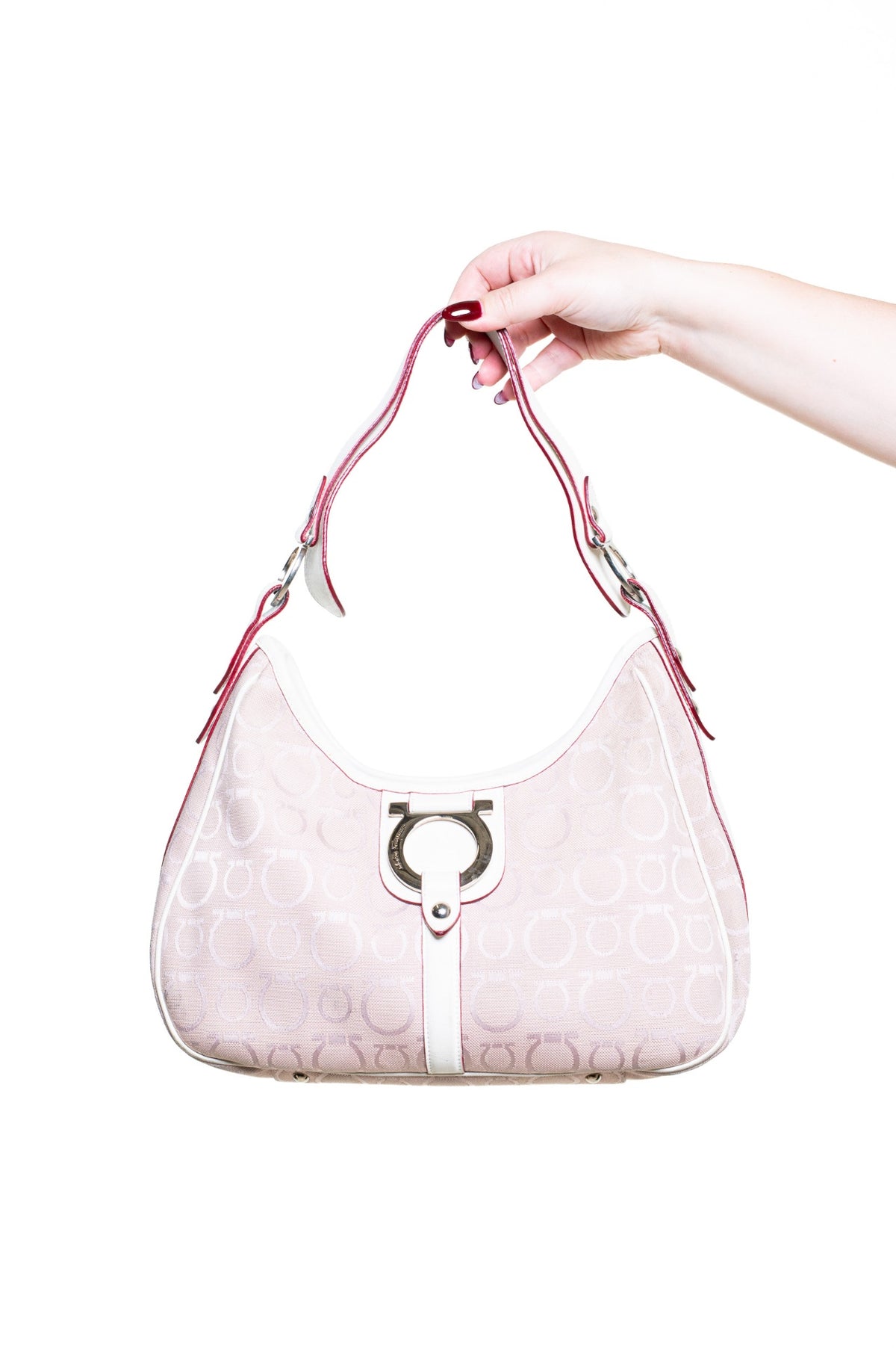 Pink Canvas Shoulder Bag