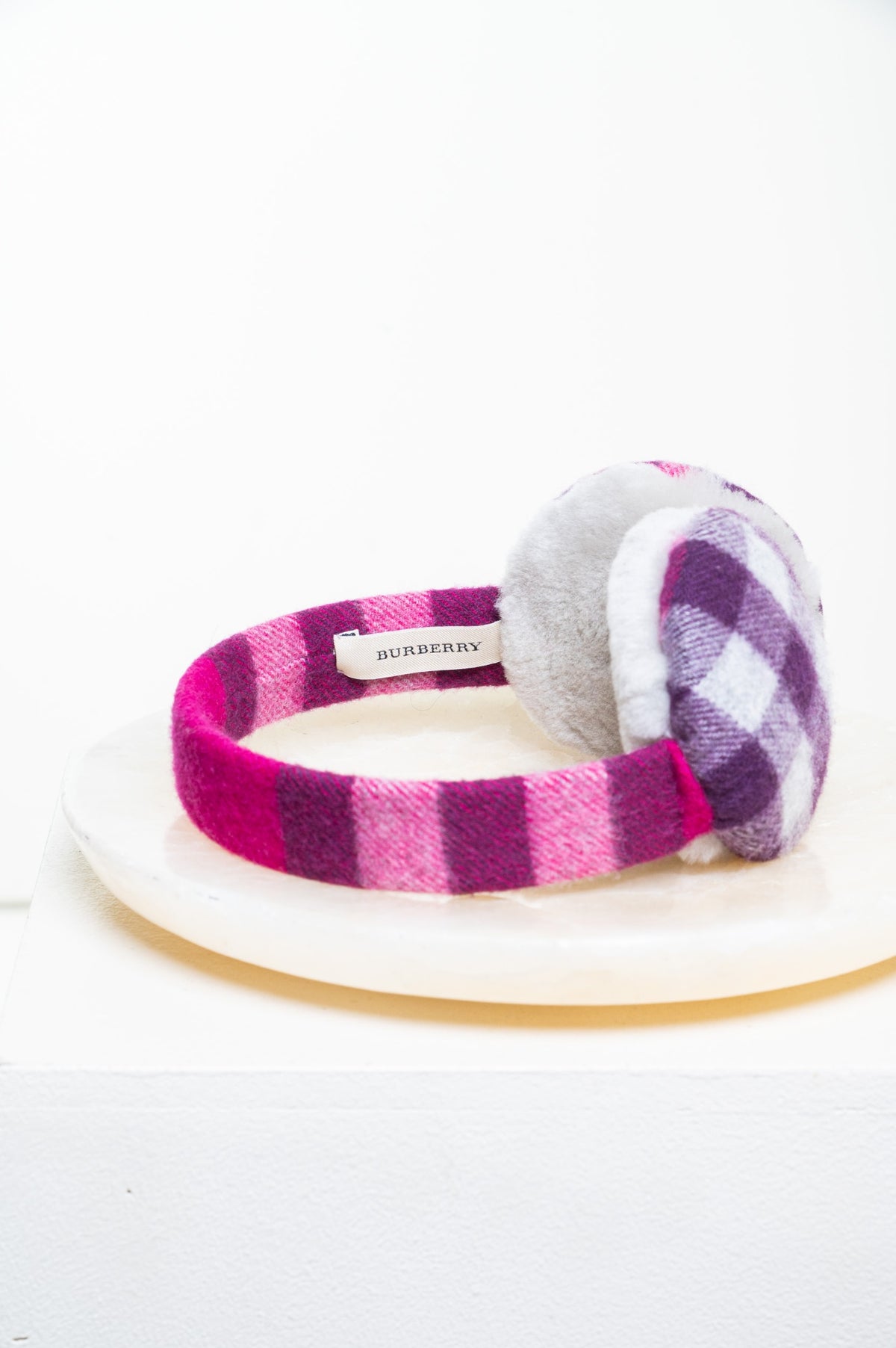 Pink/Purple Check Earmuffs