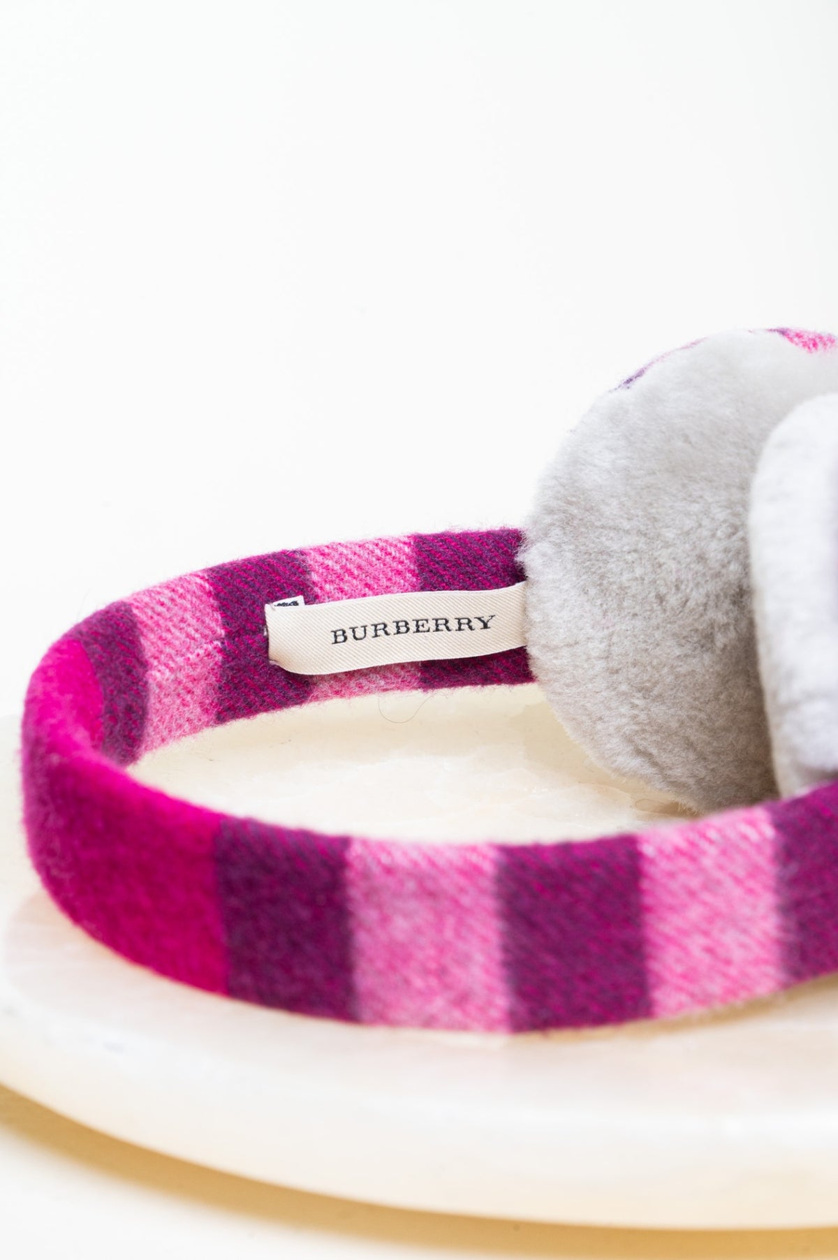 Pink/Purple Check Earmuffs