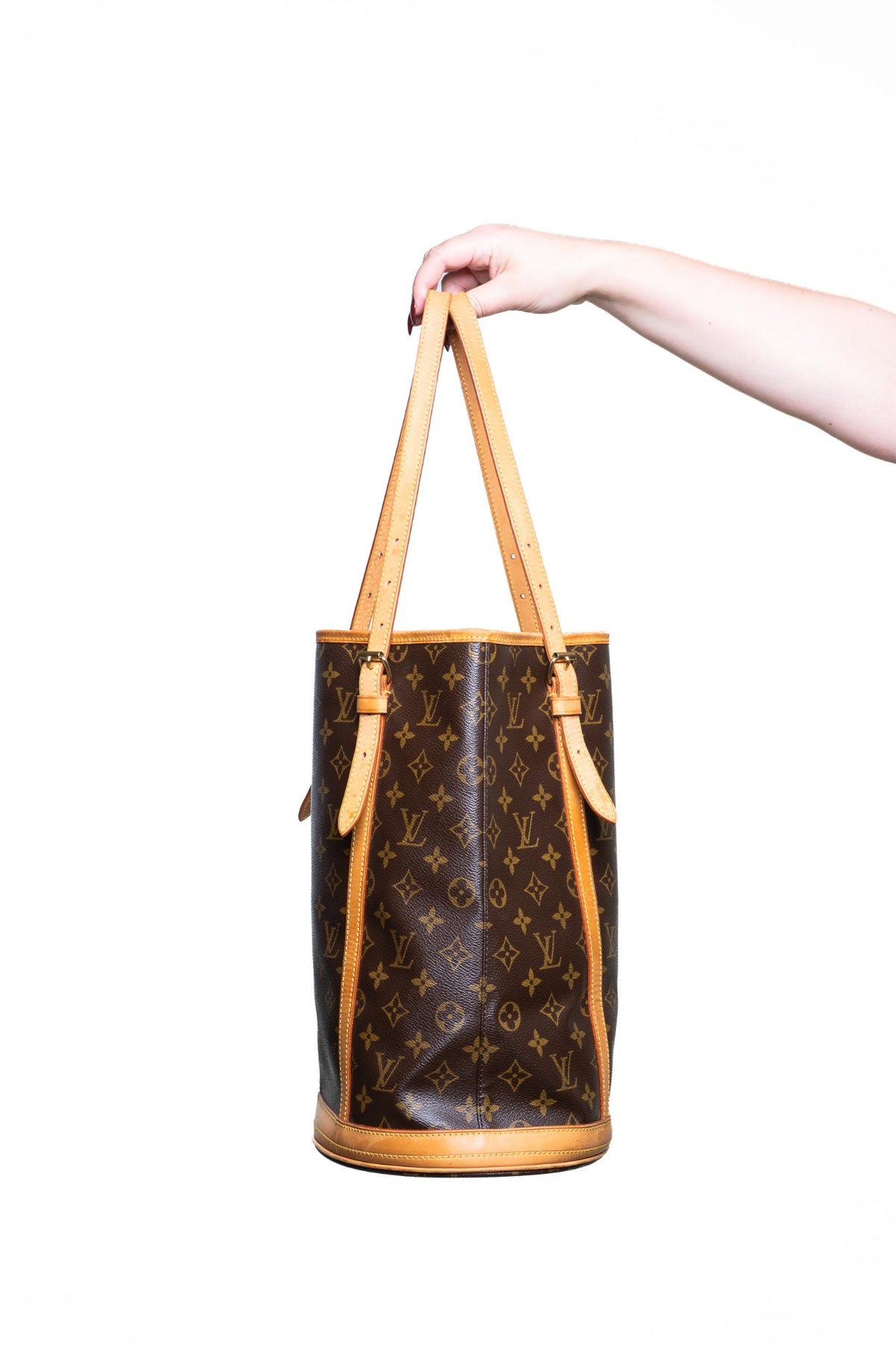 Brown Monogram Bucket Bag GM