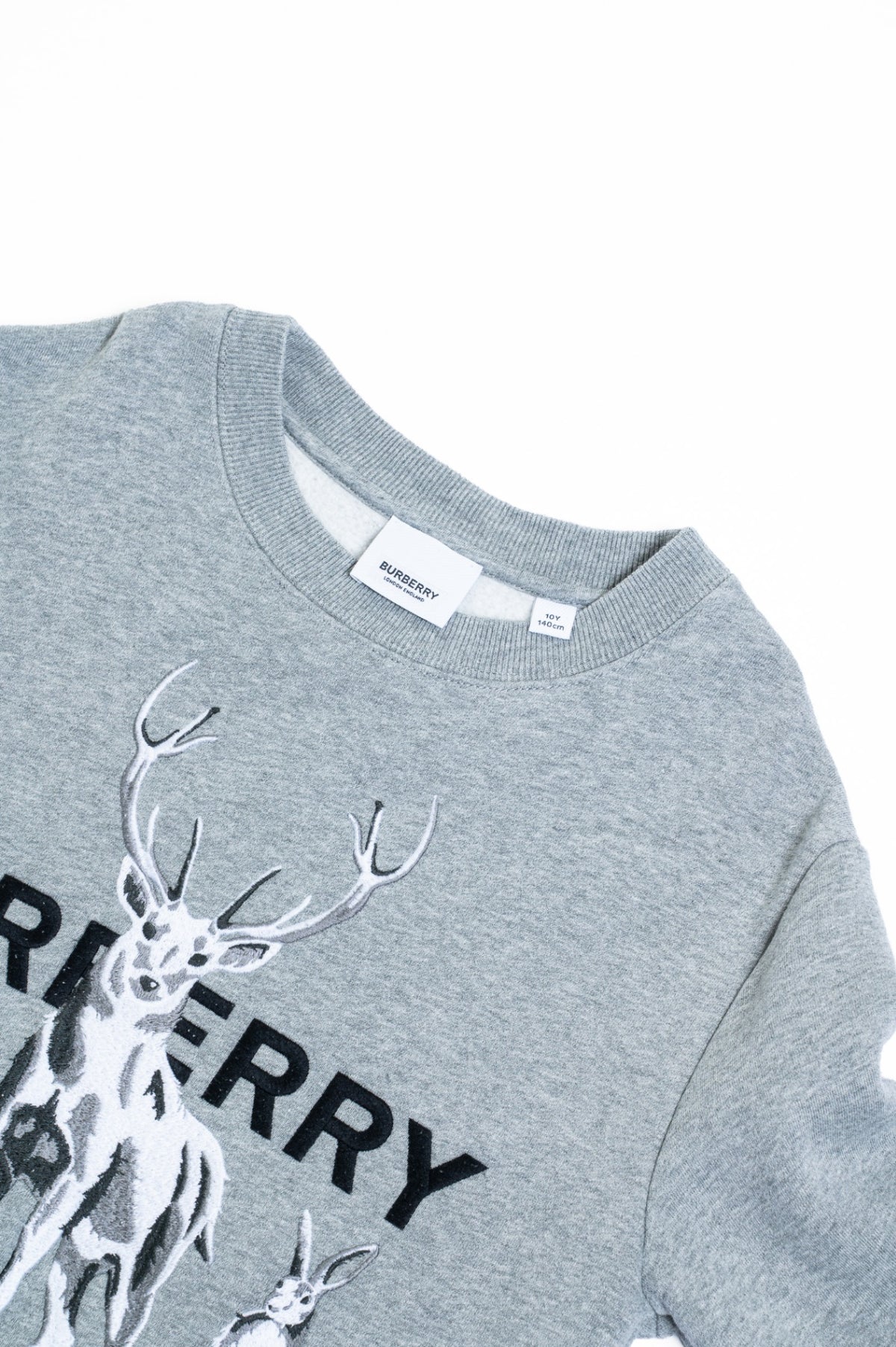 Gray Kid's Embroidered Animals Sweatshirt
