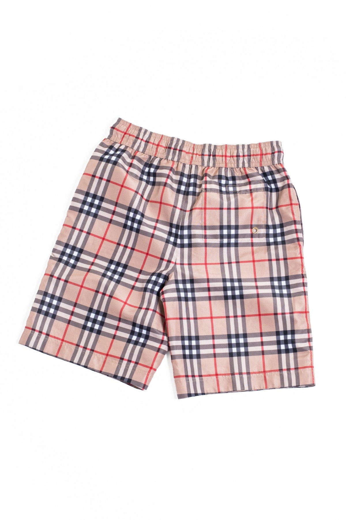 Beige/Tan Classic Check Kid's Swim Shorts