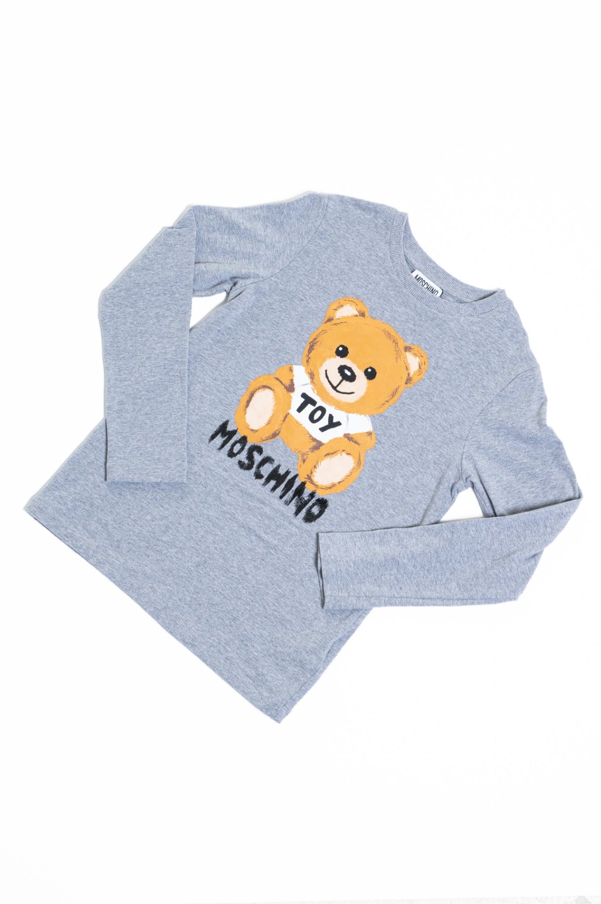 Gray Kid's Teddy Bear Long Sleeve Top