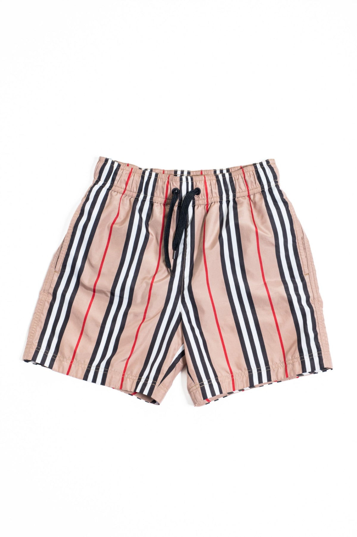 Beige with Classic Check Boy's Swim Shorts