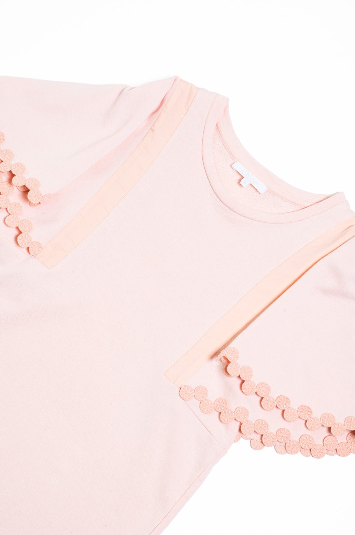 Girls Peach Cotton Dress