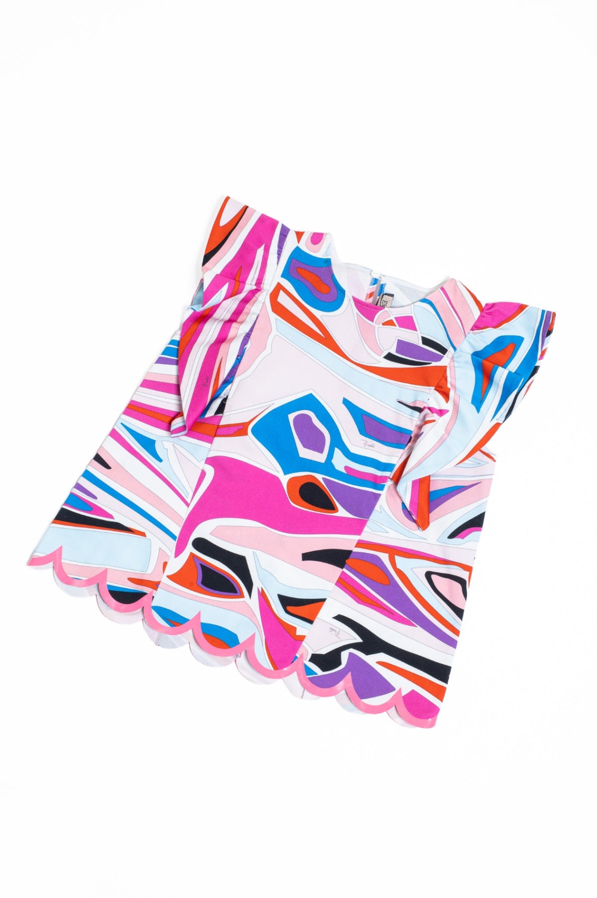 Girls Multicolour Ruffle Shoulder Top
