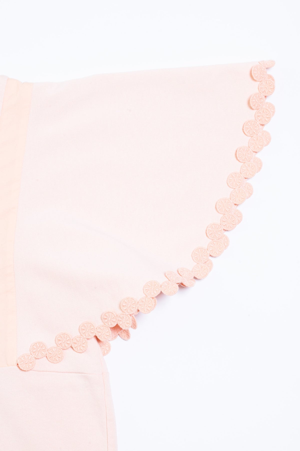 Girls Peach Cotton Dress