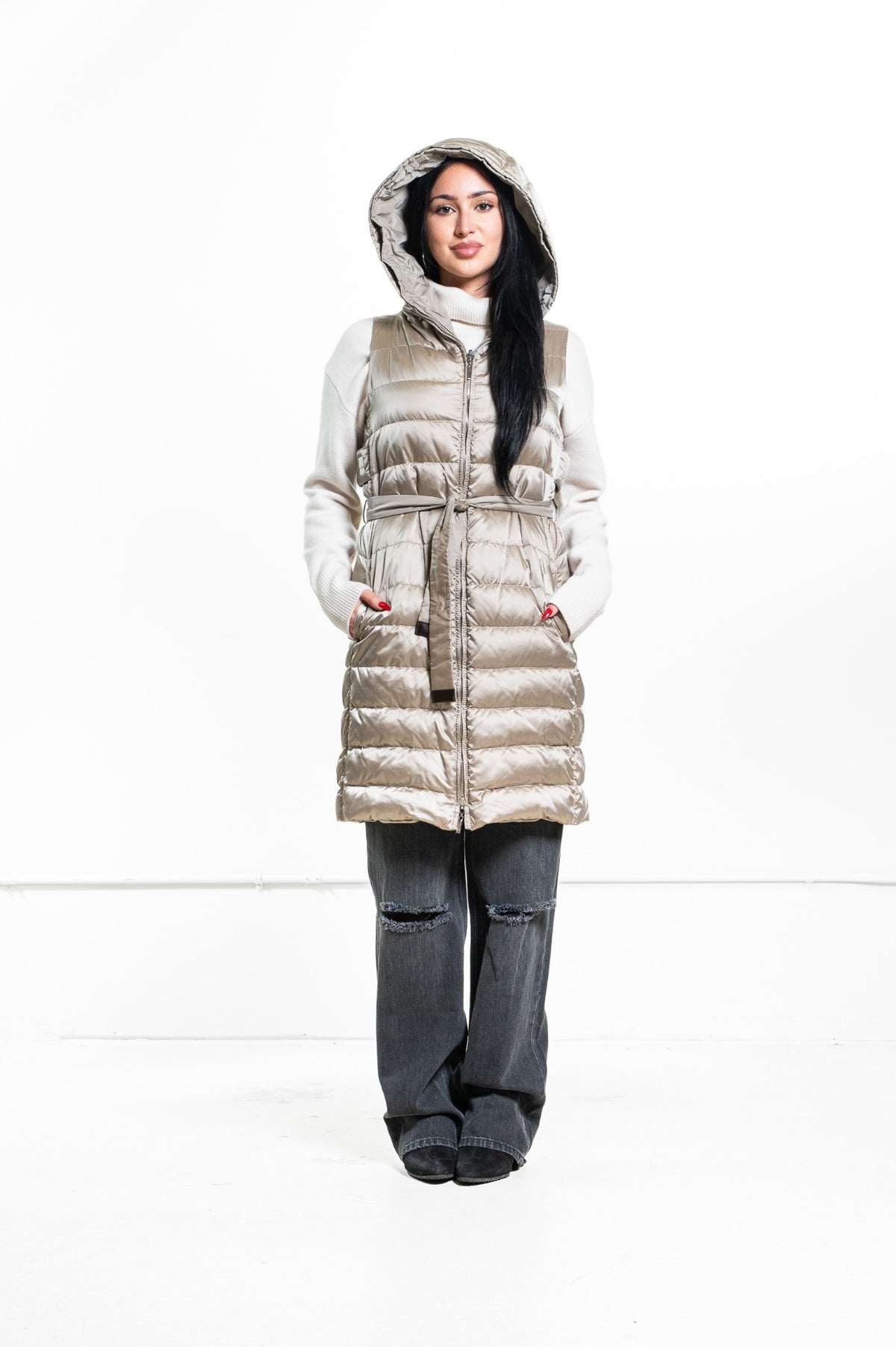 Metallic Reversible Puffer Vest