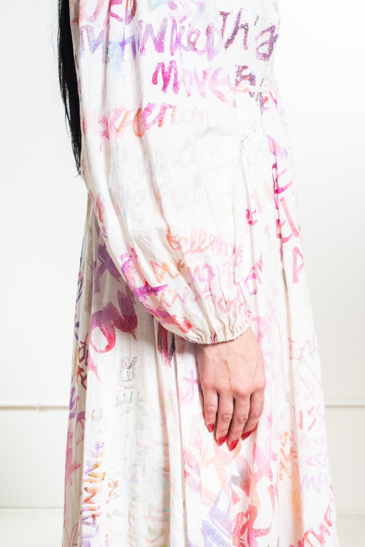 Multicolor Graffiti Print The Dancer Panelled Bodice Dress