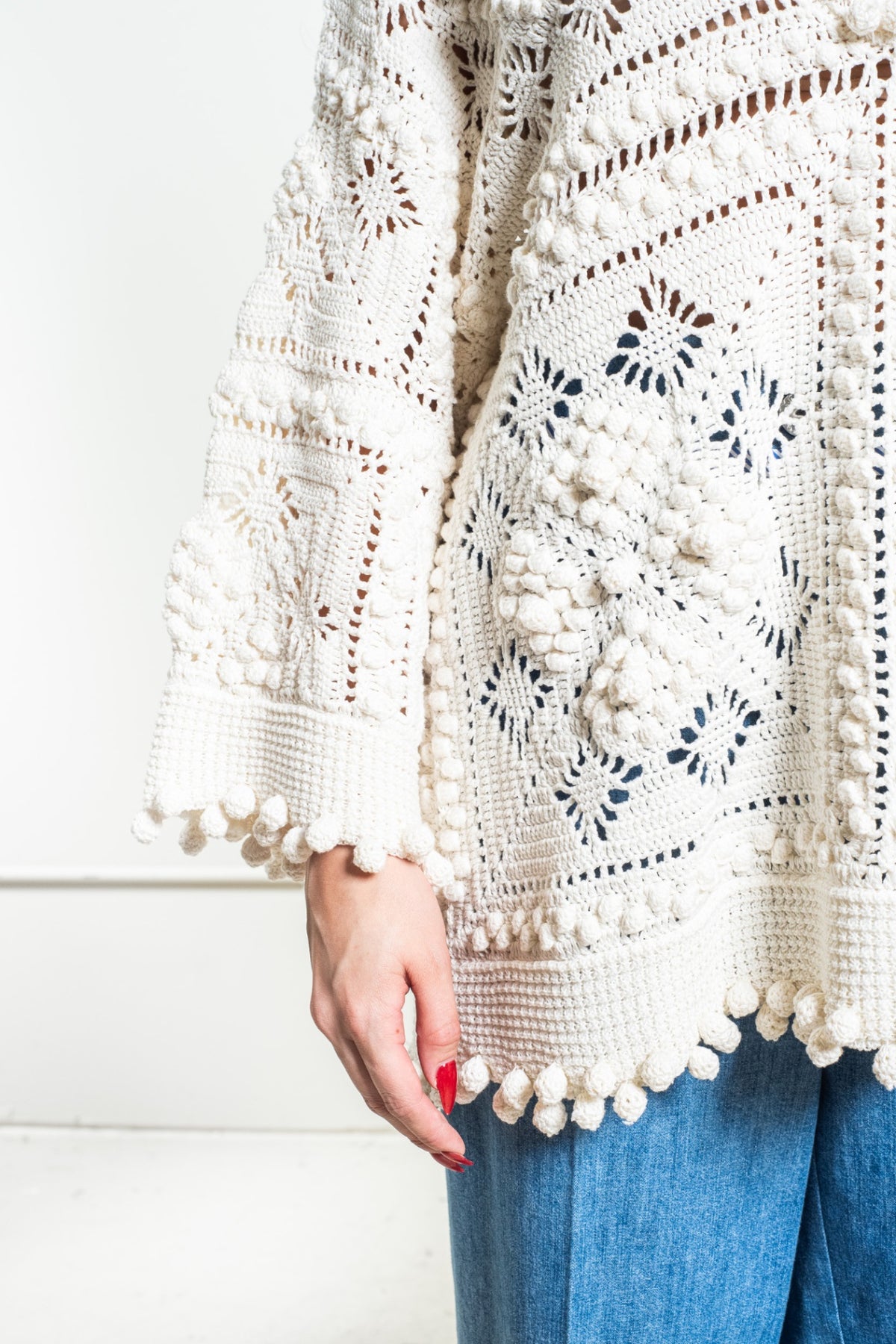 White Wonderland Crochet Hoodie
