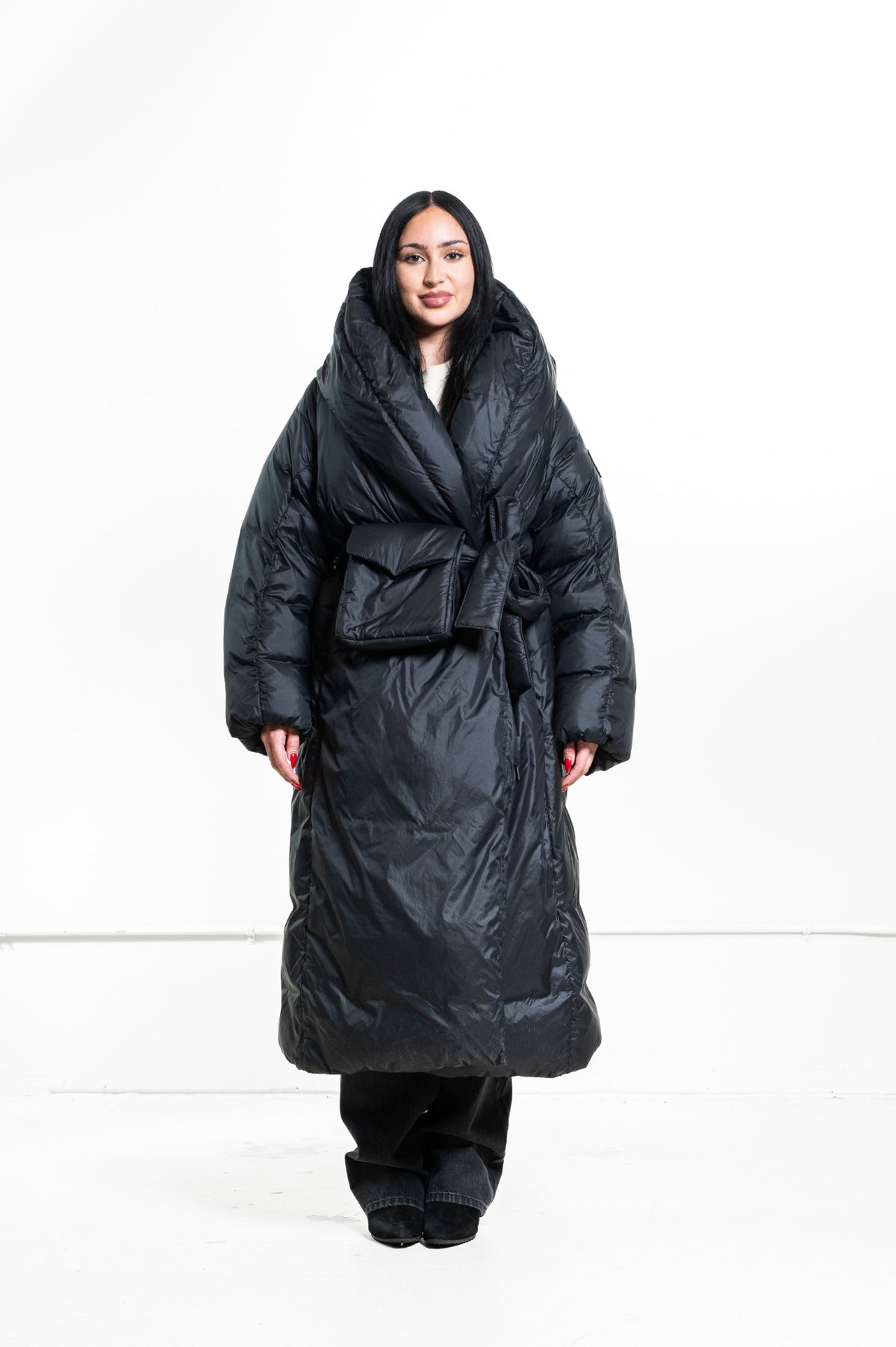 Black Elie Blanket Coat