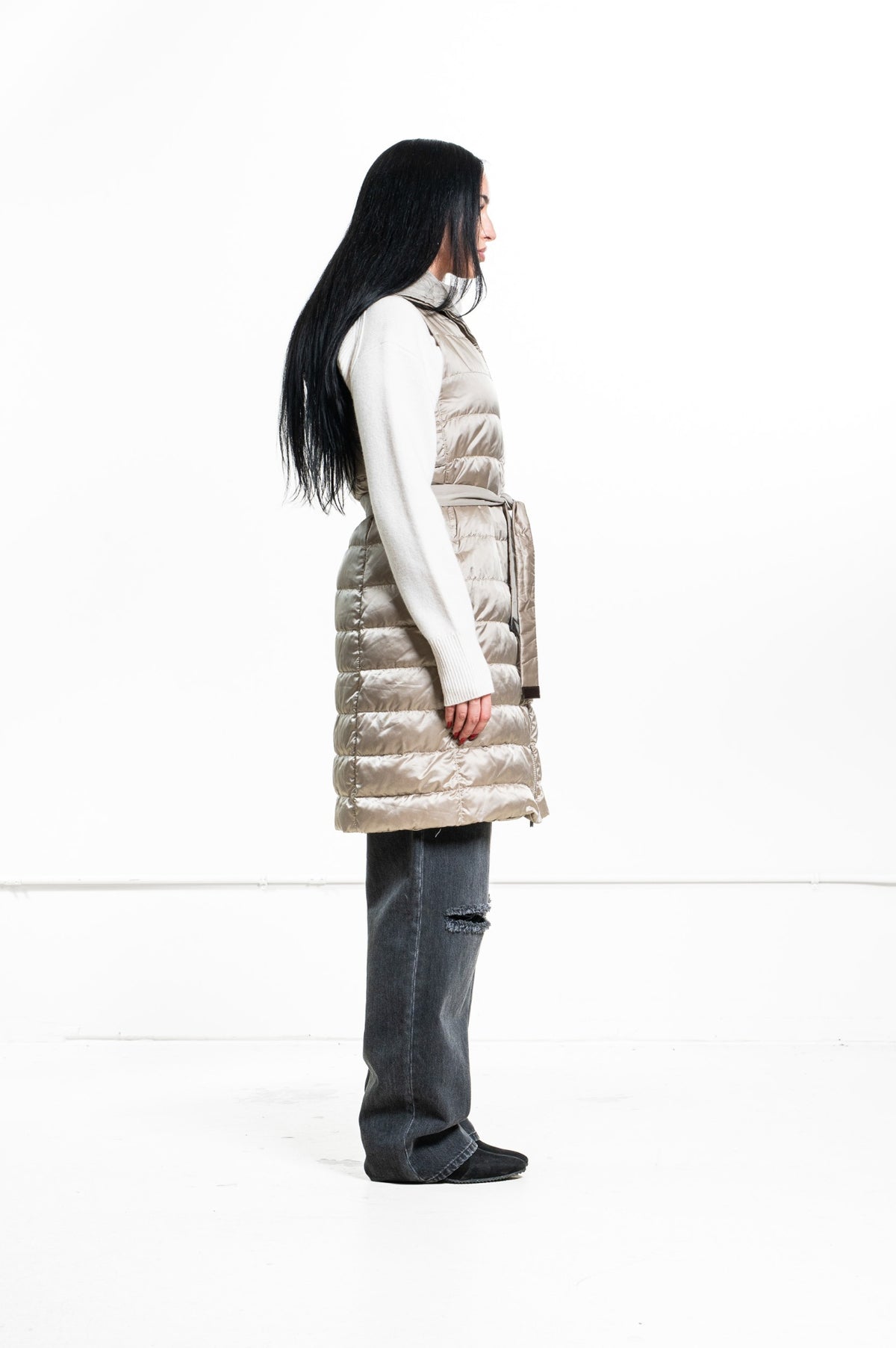 Metallic Reversible Puffer Vest