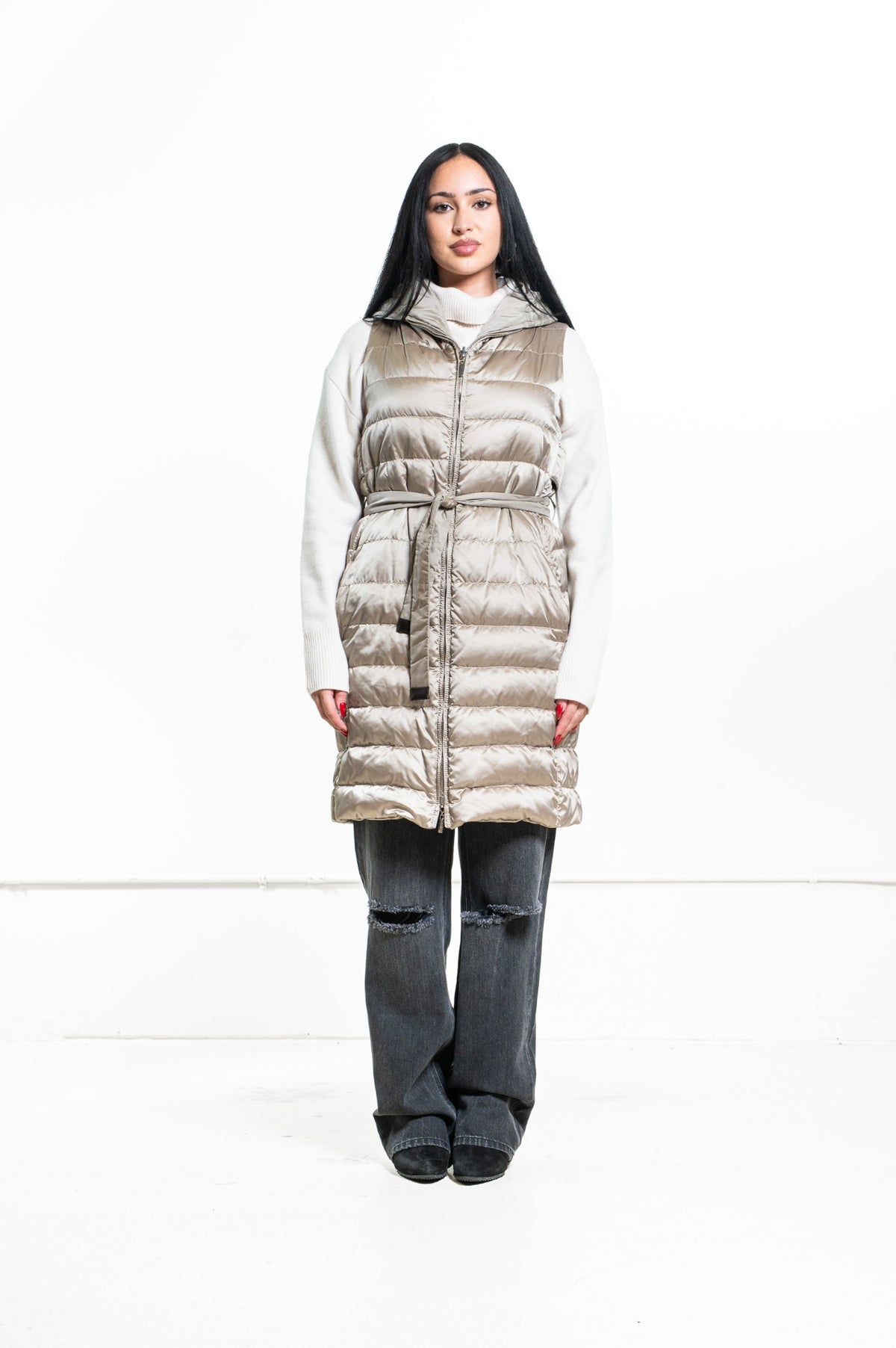 Metallic Reversible Puffer Vest