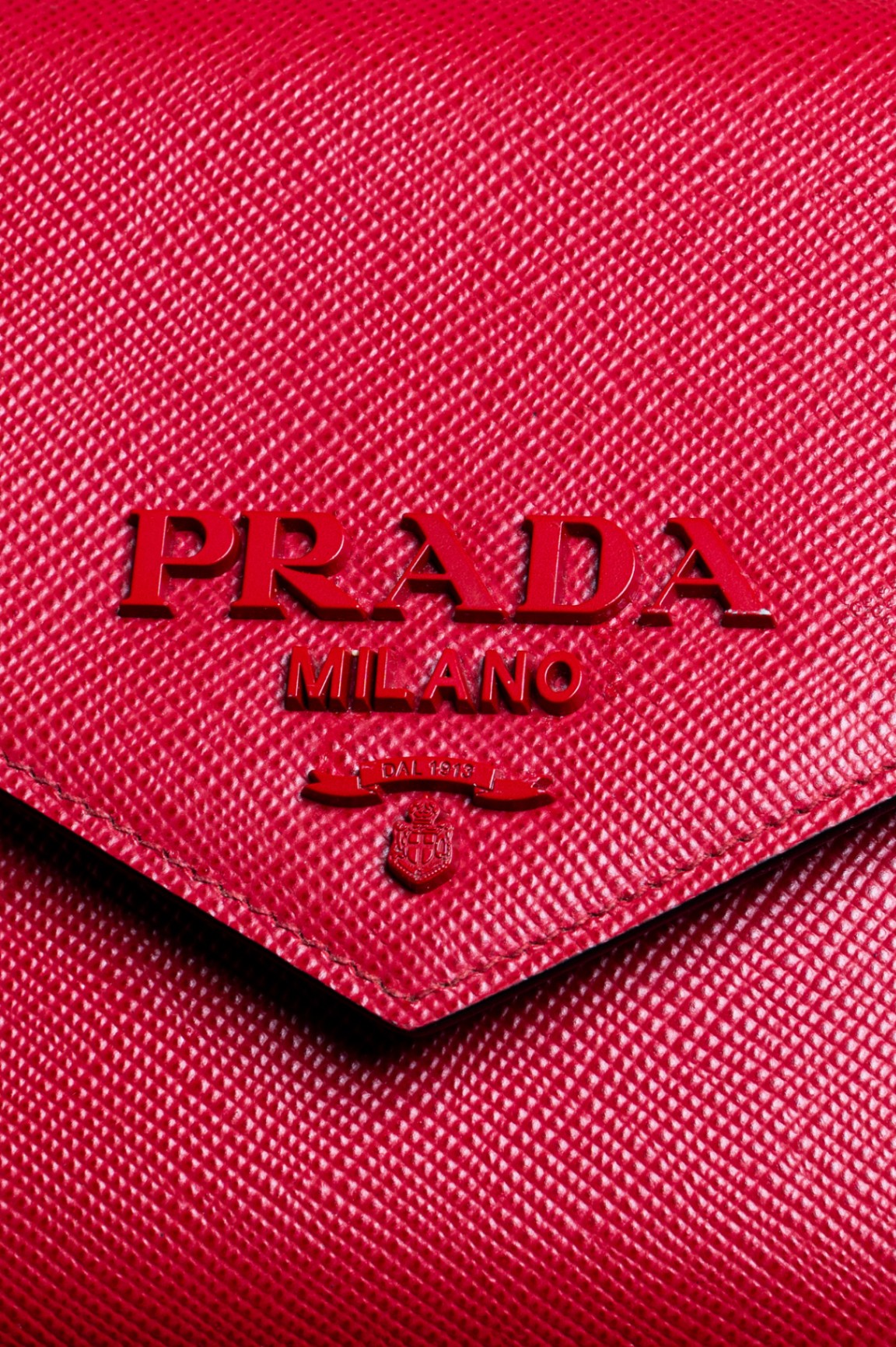 Red Saffiano Cuir Monochrome Envelope Crossbody Bag