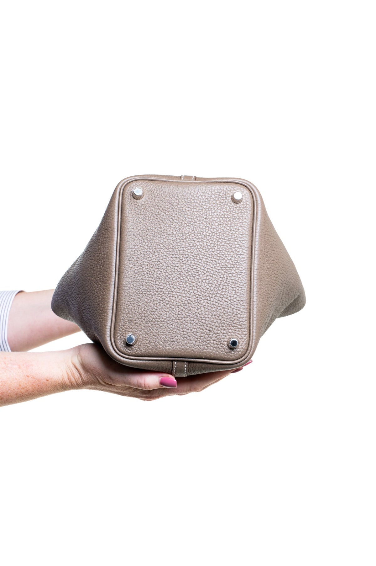 2020 Etoupe Clemence Leather Picotin Lock 18 Bag