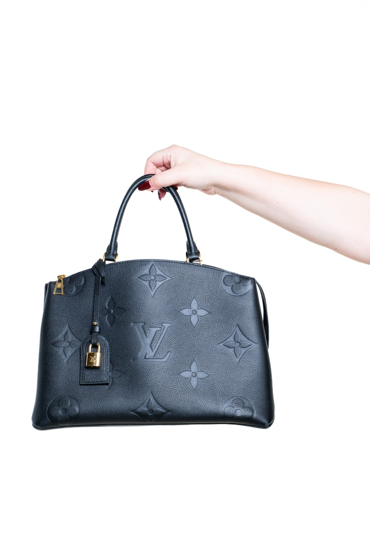 Black Monogram Empreinte Leather Grand Palais Top Handle Bag