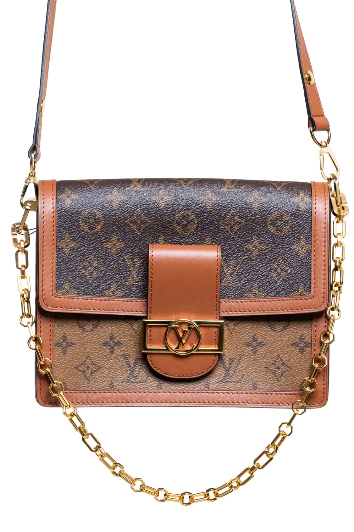 Reverse Monogram Dauphine MM Shoulder Bag