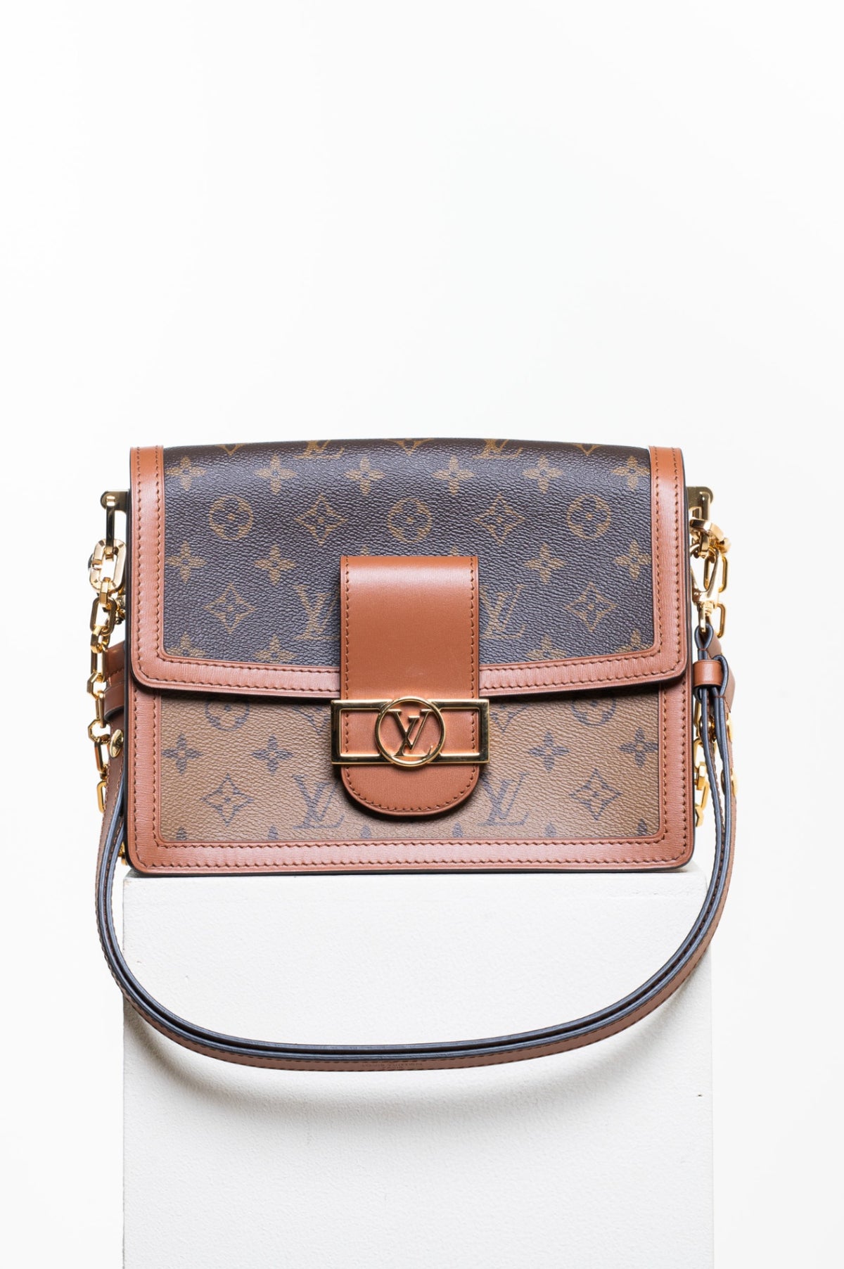 Reverse Monogram Dauphine MM Shoulder Bag