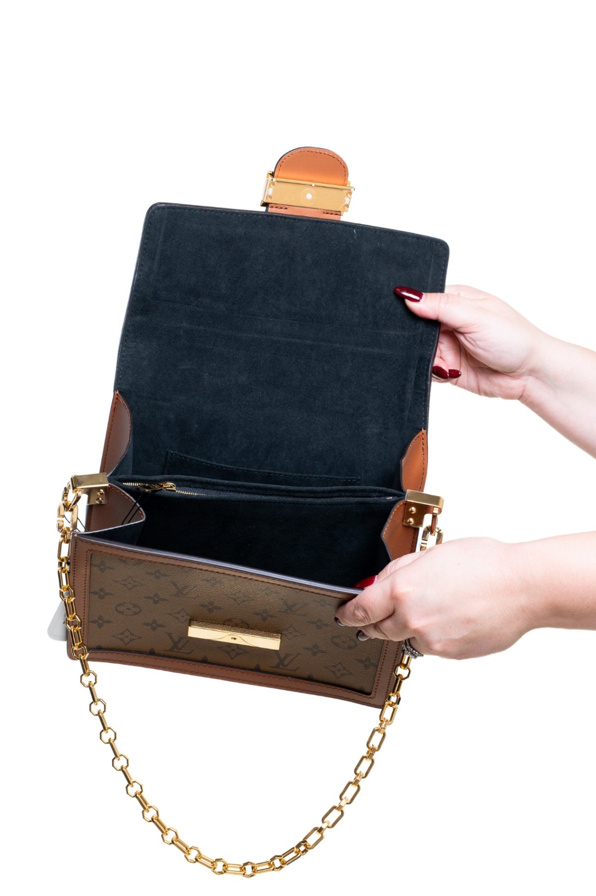 Reverse Monogram Dauphine MM Shoulder Bag