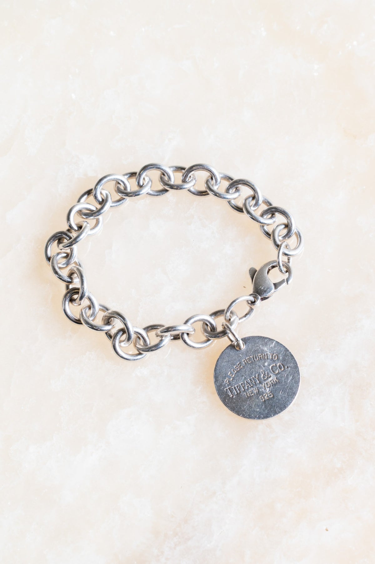 Sterling Silver 'Return to Tiffany' Round Tag Charm Bracelet