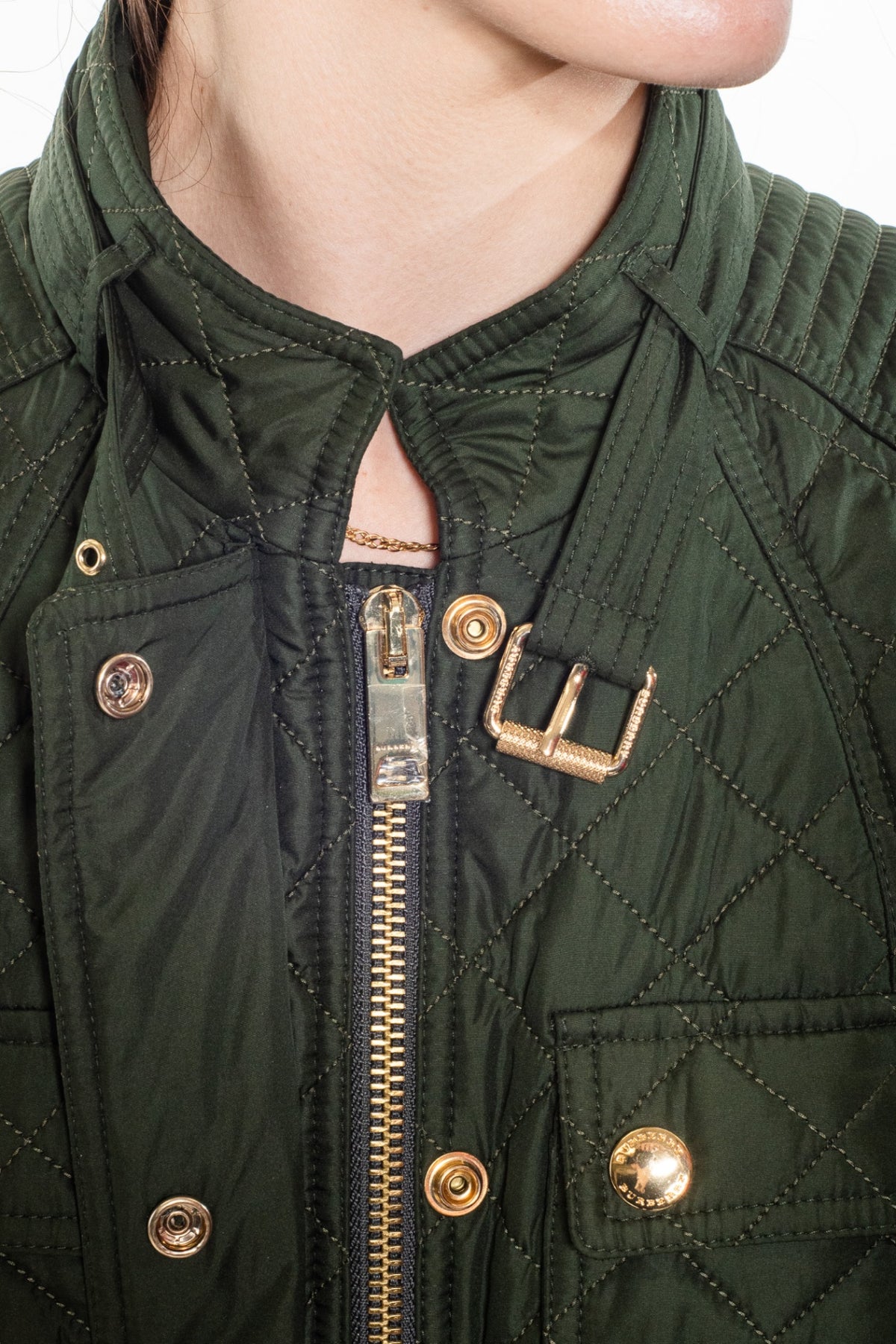 Olive Green Quilted Jacket