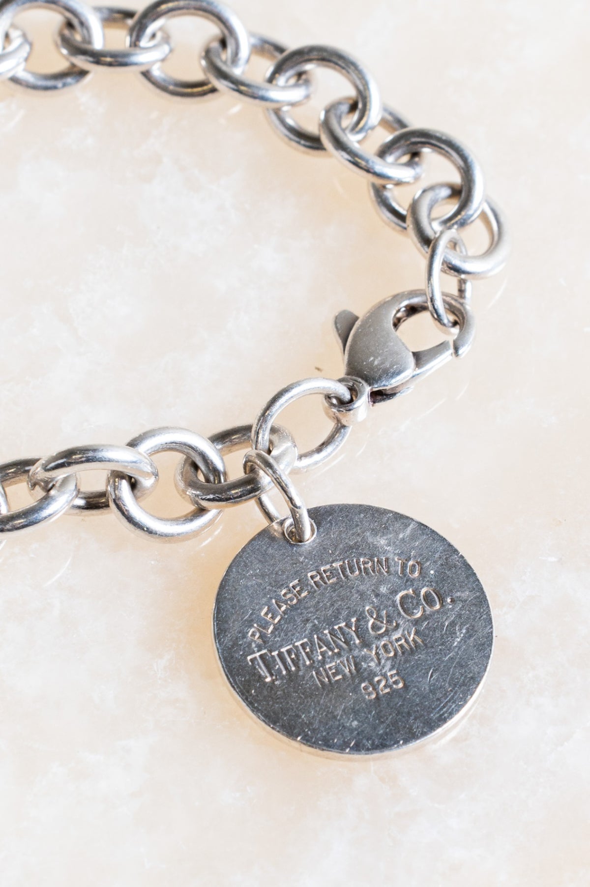 Sterling Silver 'Return to Tiffany' Round Tag Charm Bracelet