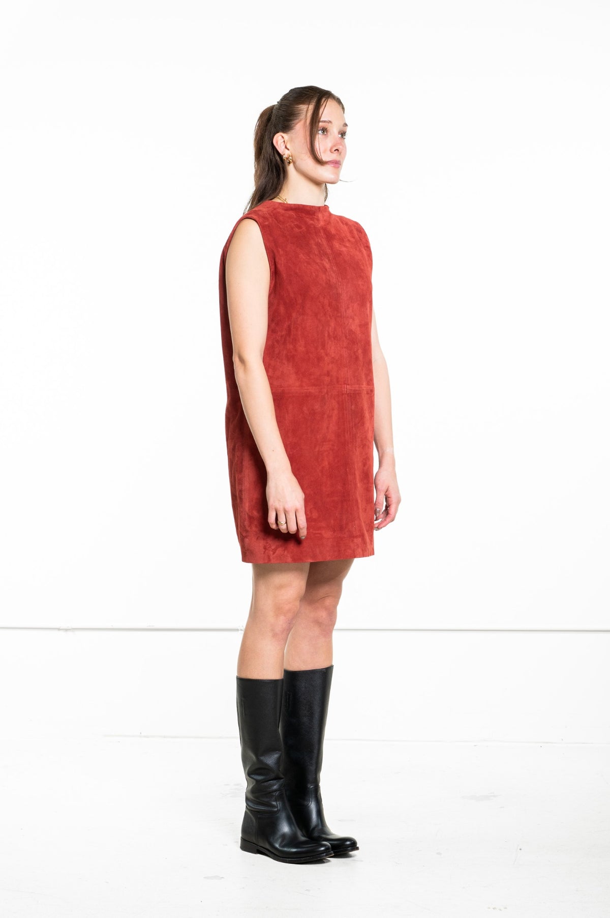 Terracotta Mona Suede Dress