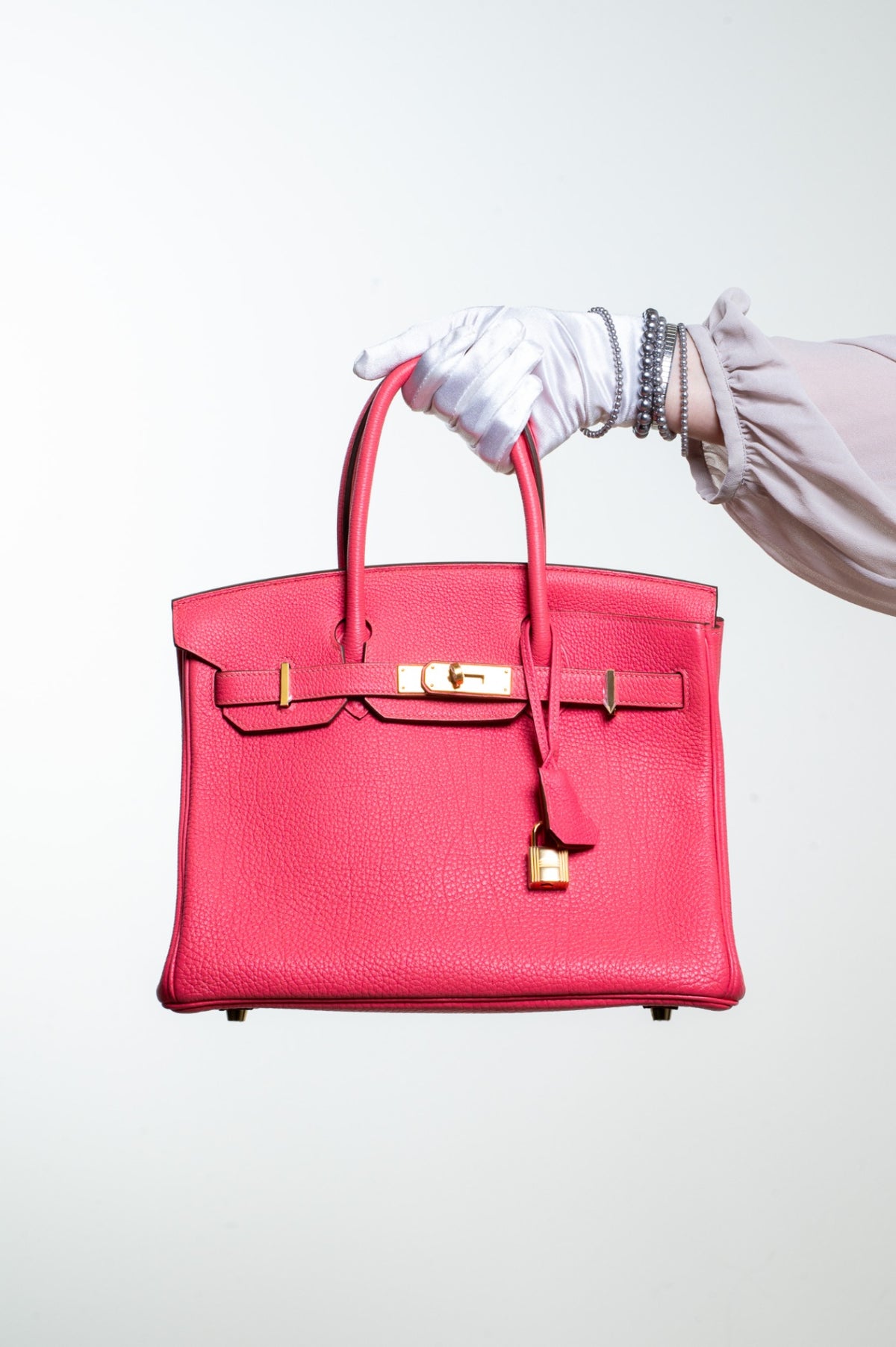 Rose Lipstick Birkin 30 Togo Gold Hardware