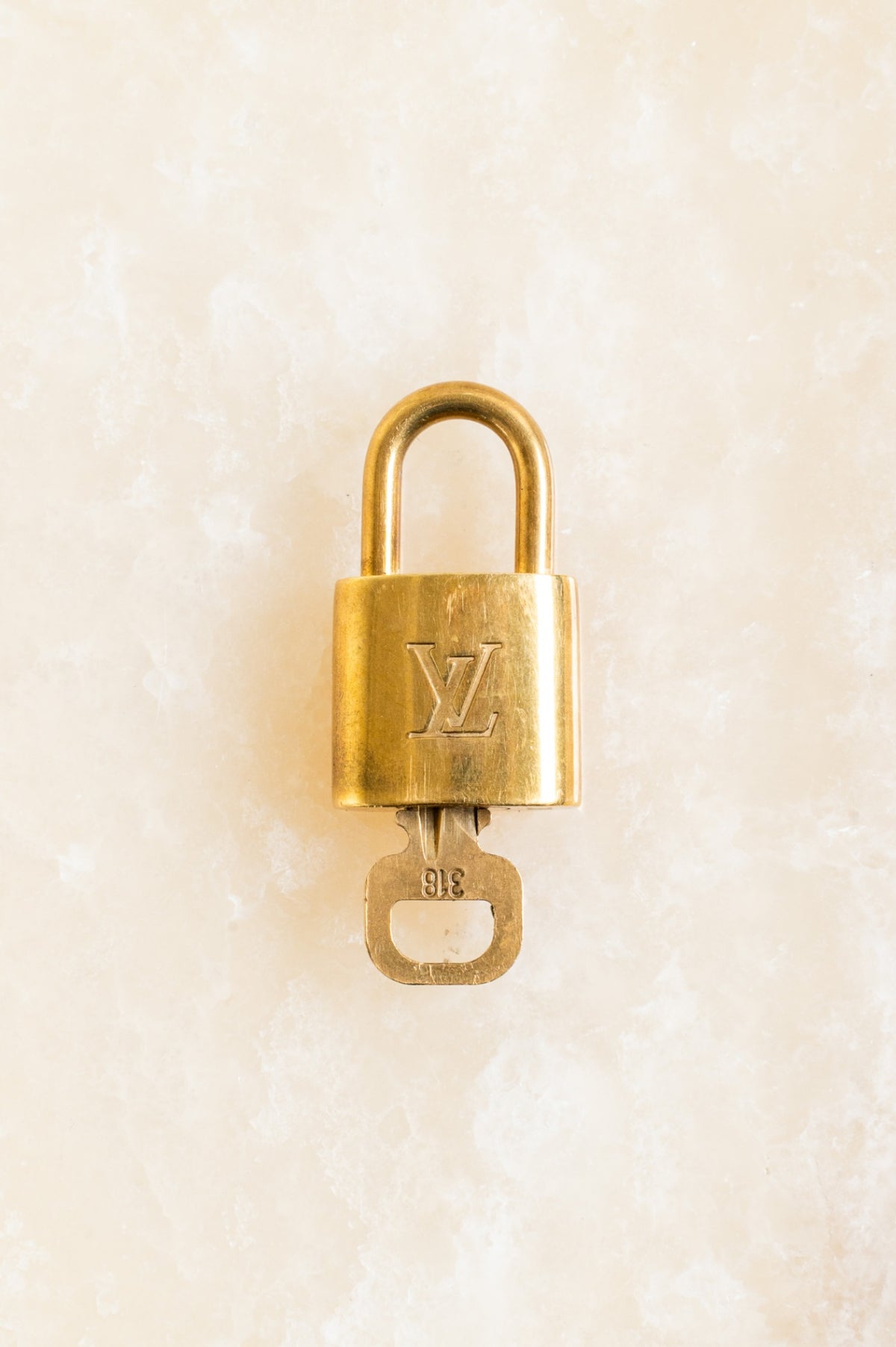 Brass Padlock and Key
