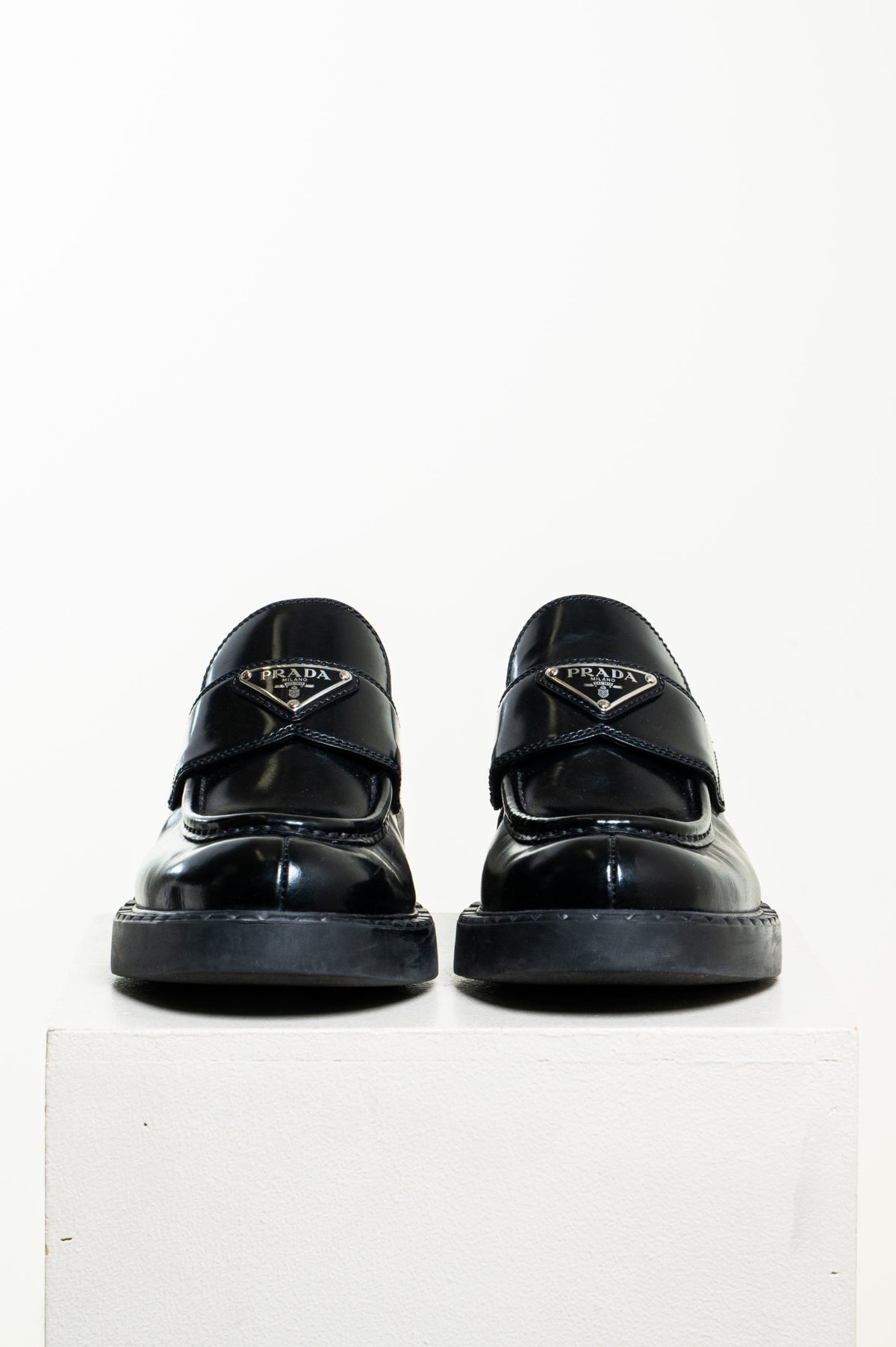 Black Brushed Platform Loafer