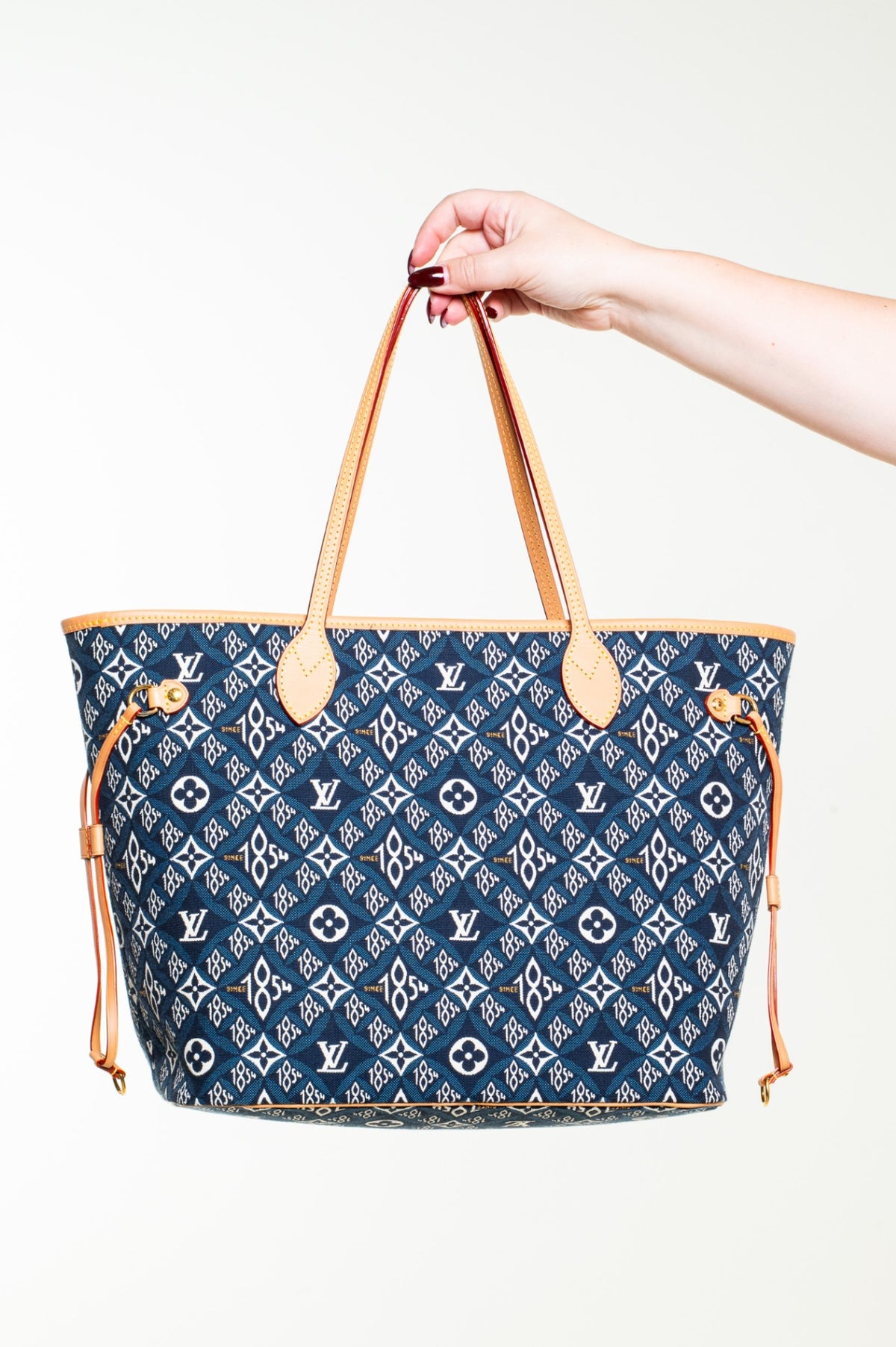 Blue Jacquard Since 1854 Neverfull MM Tote Bag