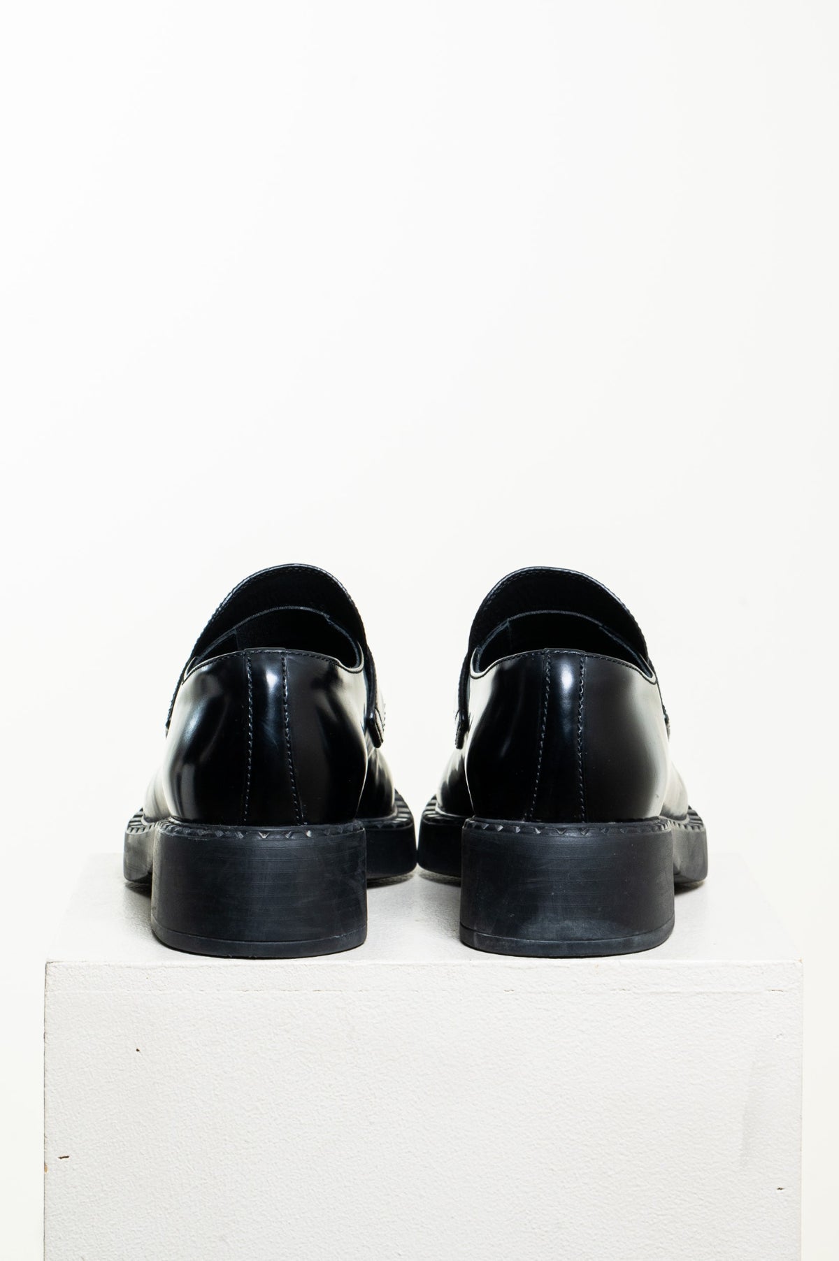 Black Brushed Platform Loafer