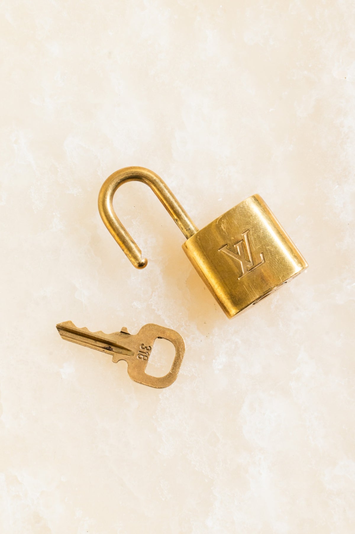 Brass Padlock and Key