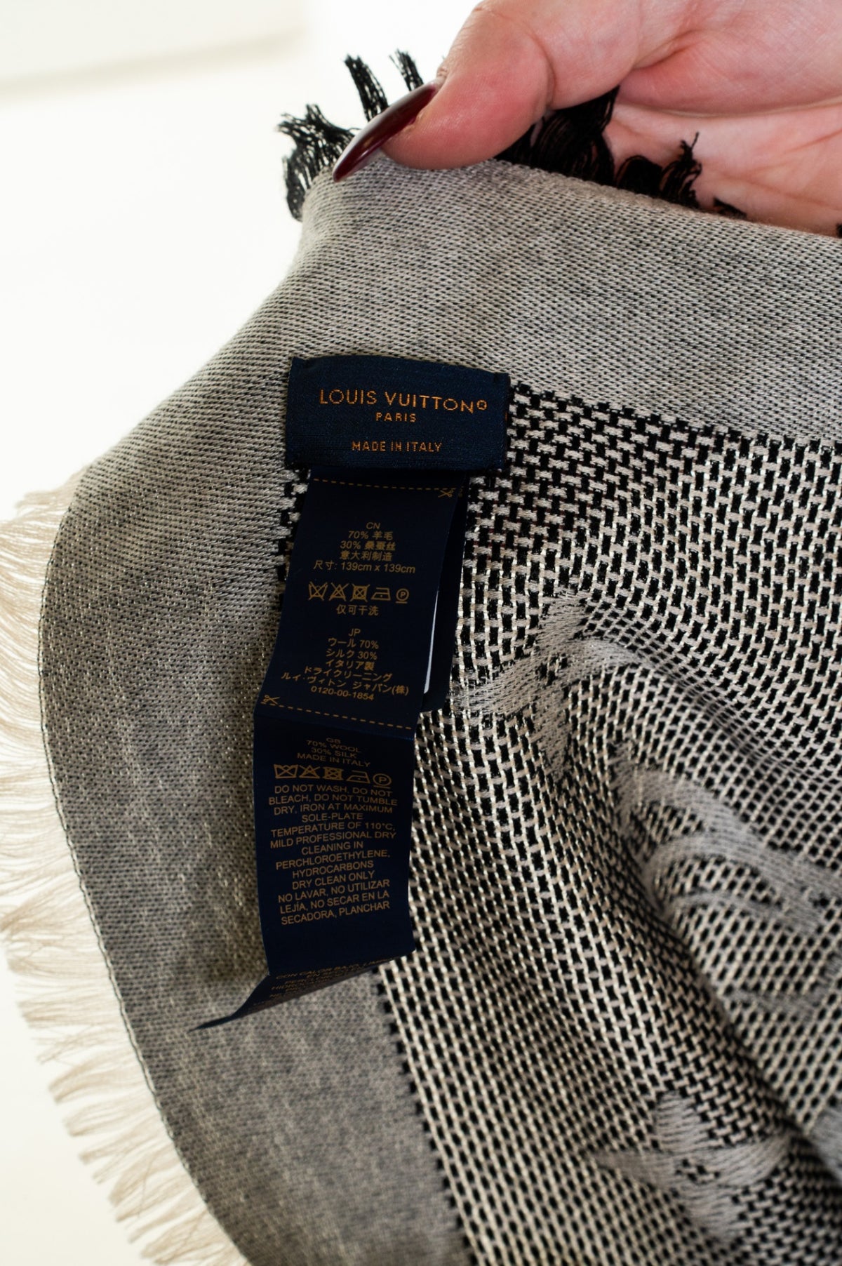 Black Neo Natté Monogram Shawl