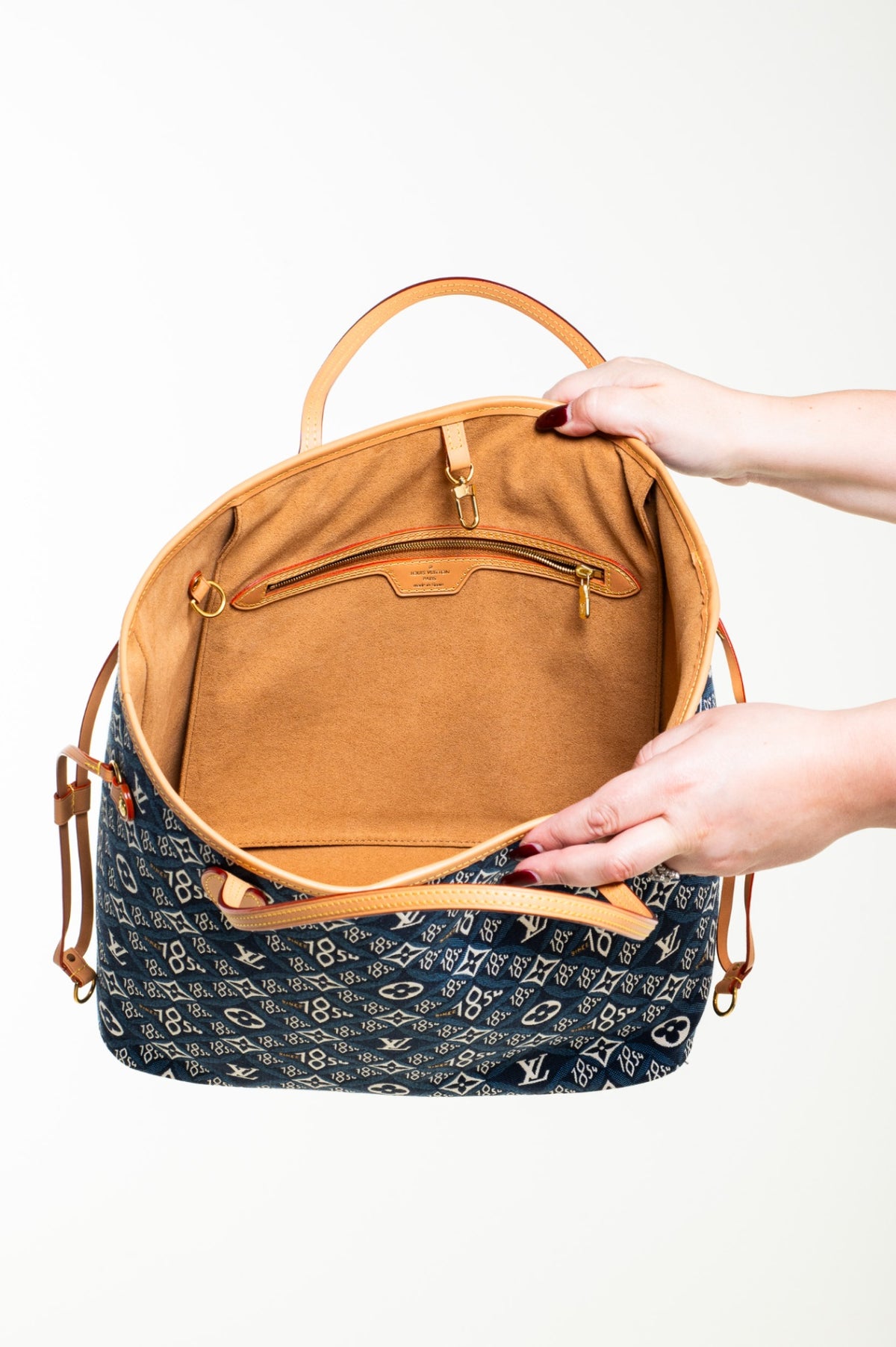 Blue Jacquard Since 1854 Neverfull MM Tote Bag