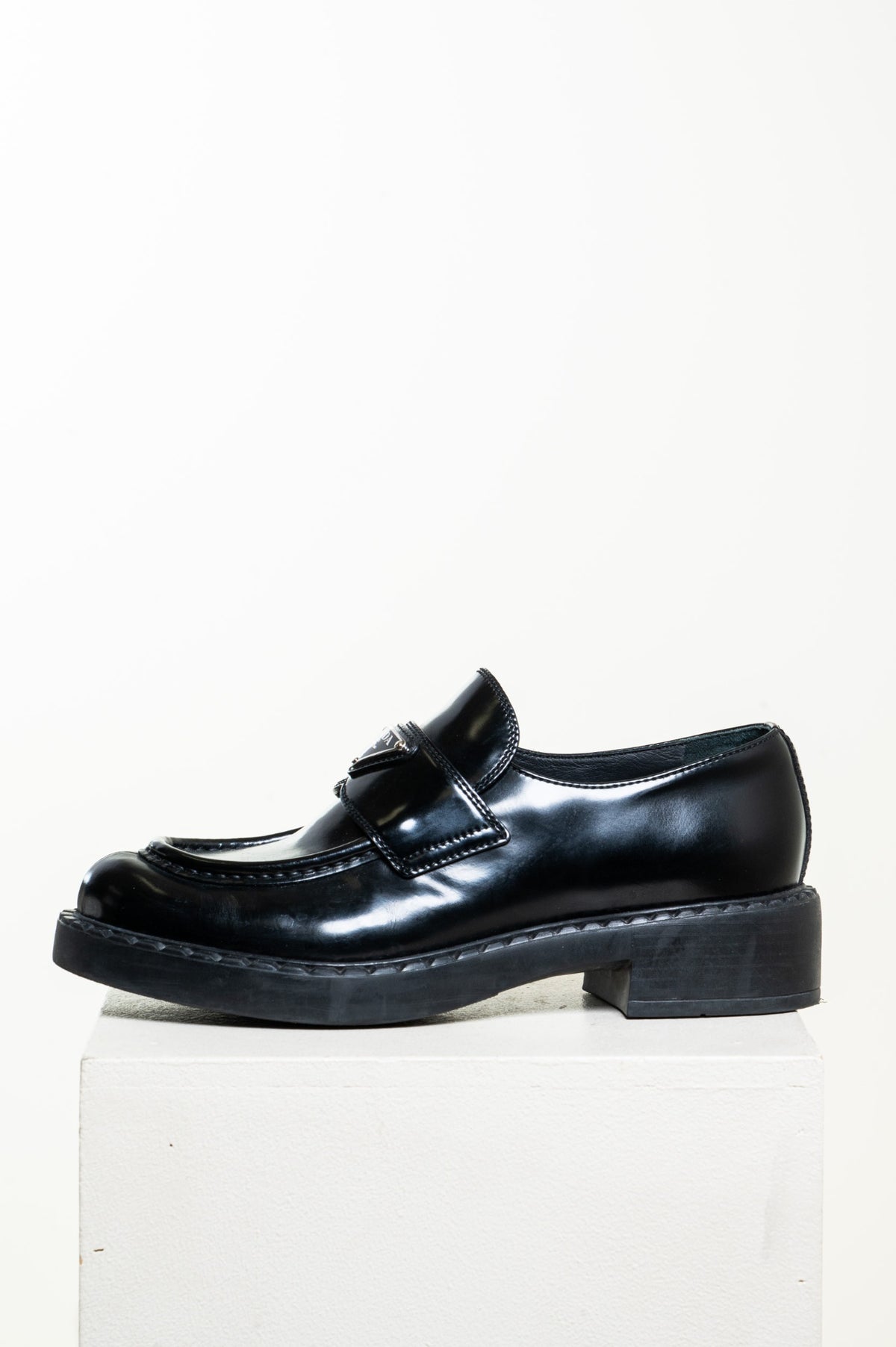 Black Brushed Platform Loafer