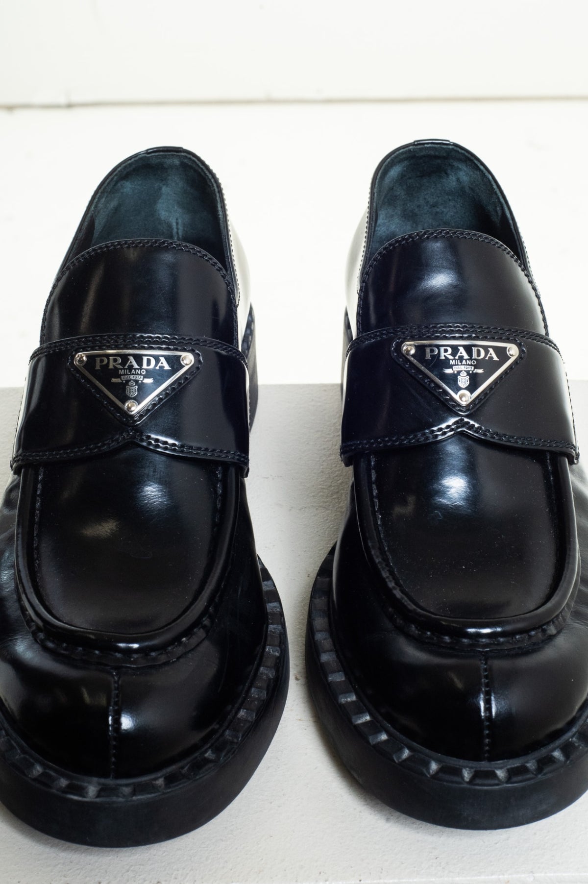 Black Brushed Platform Loafer