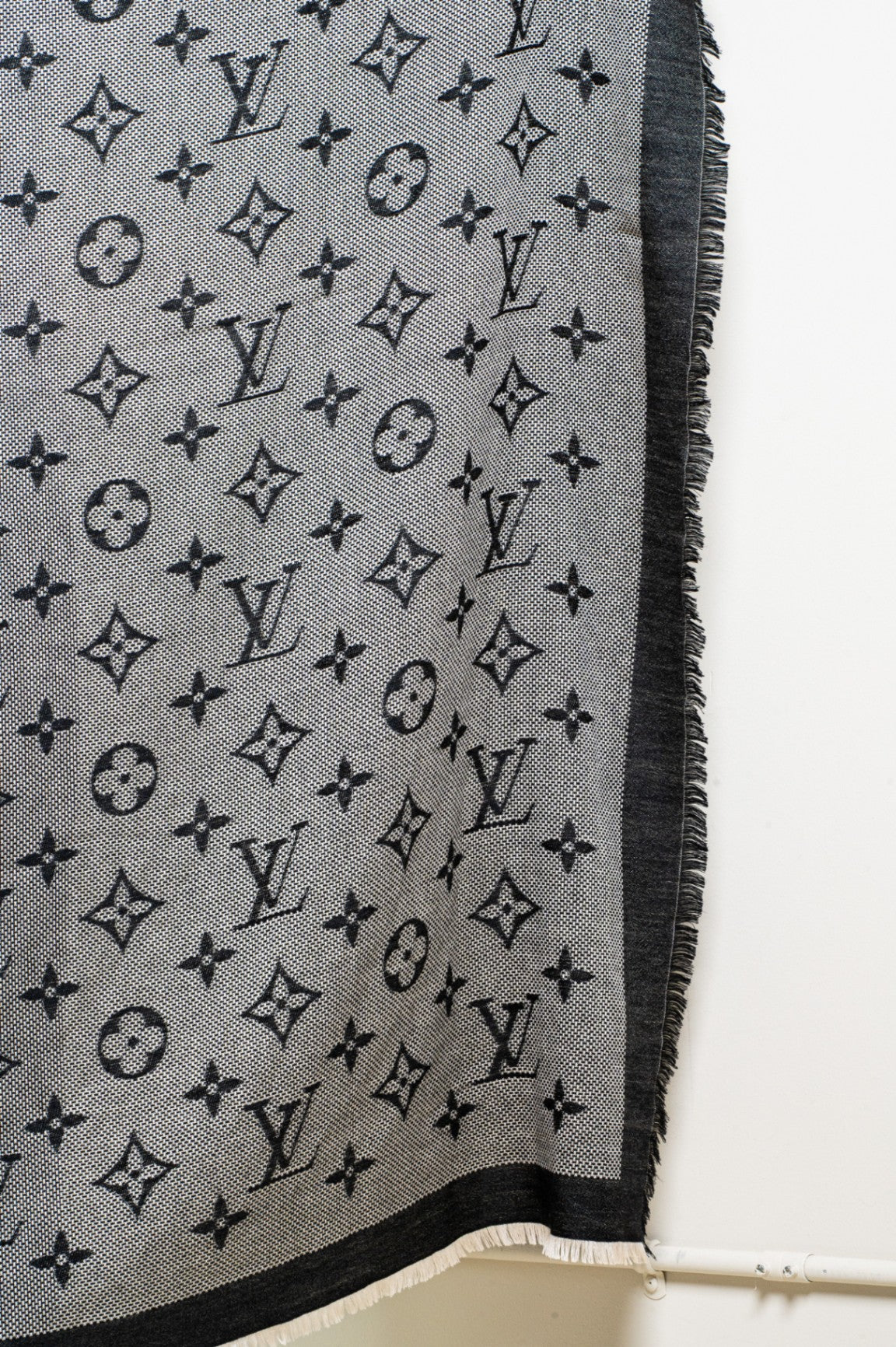 Black Neo Natté Monogram Shawl