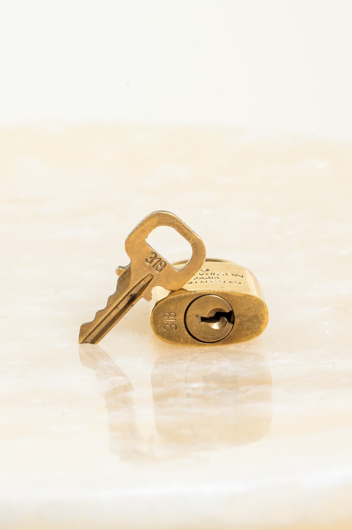 Brass Padlock and Key