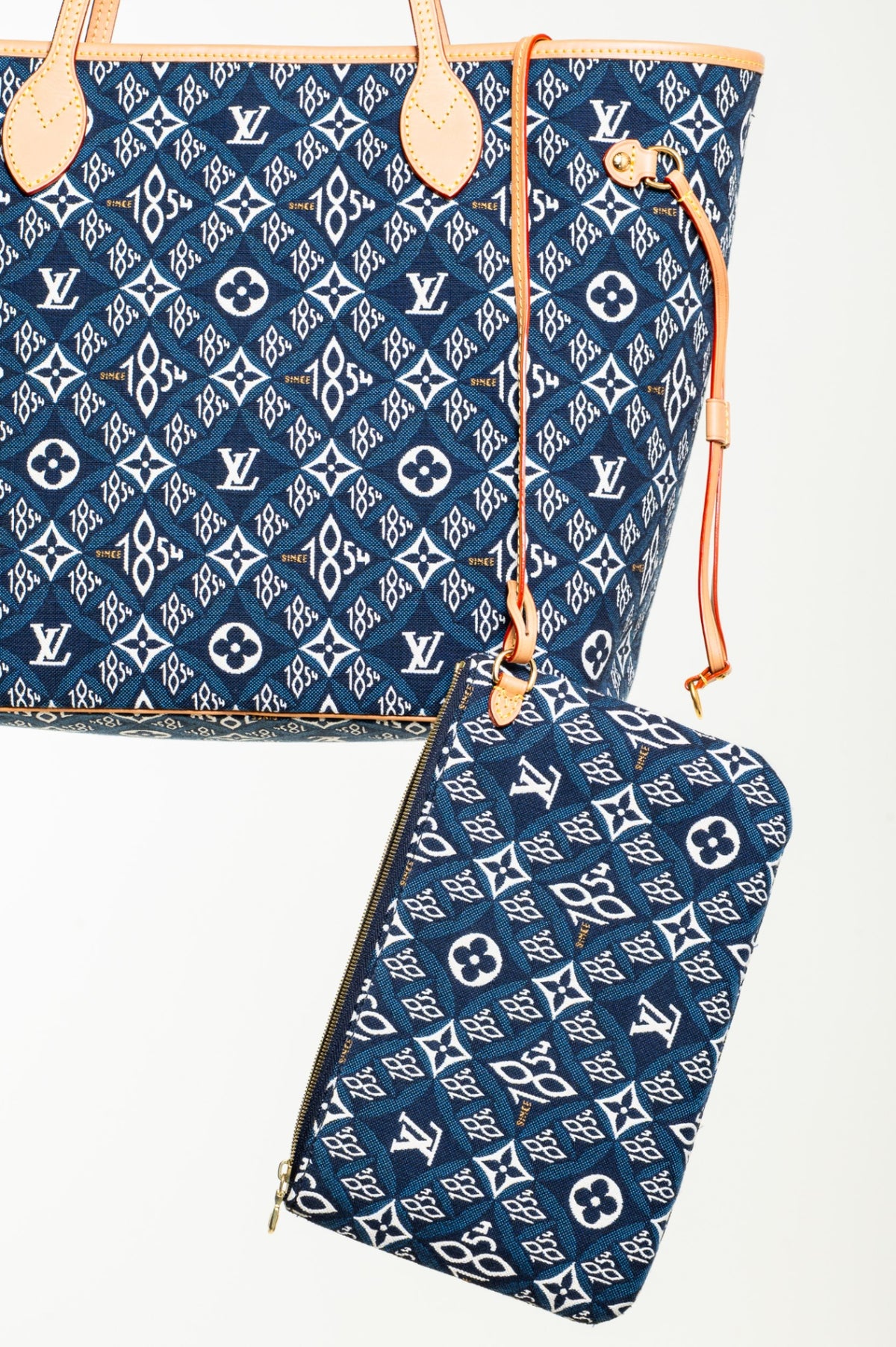 Blue Jacquard Since 1854 Neverfull MM Tote Bag