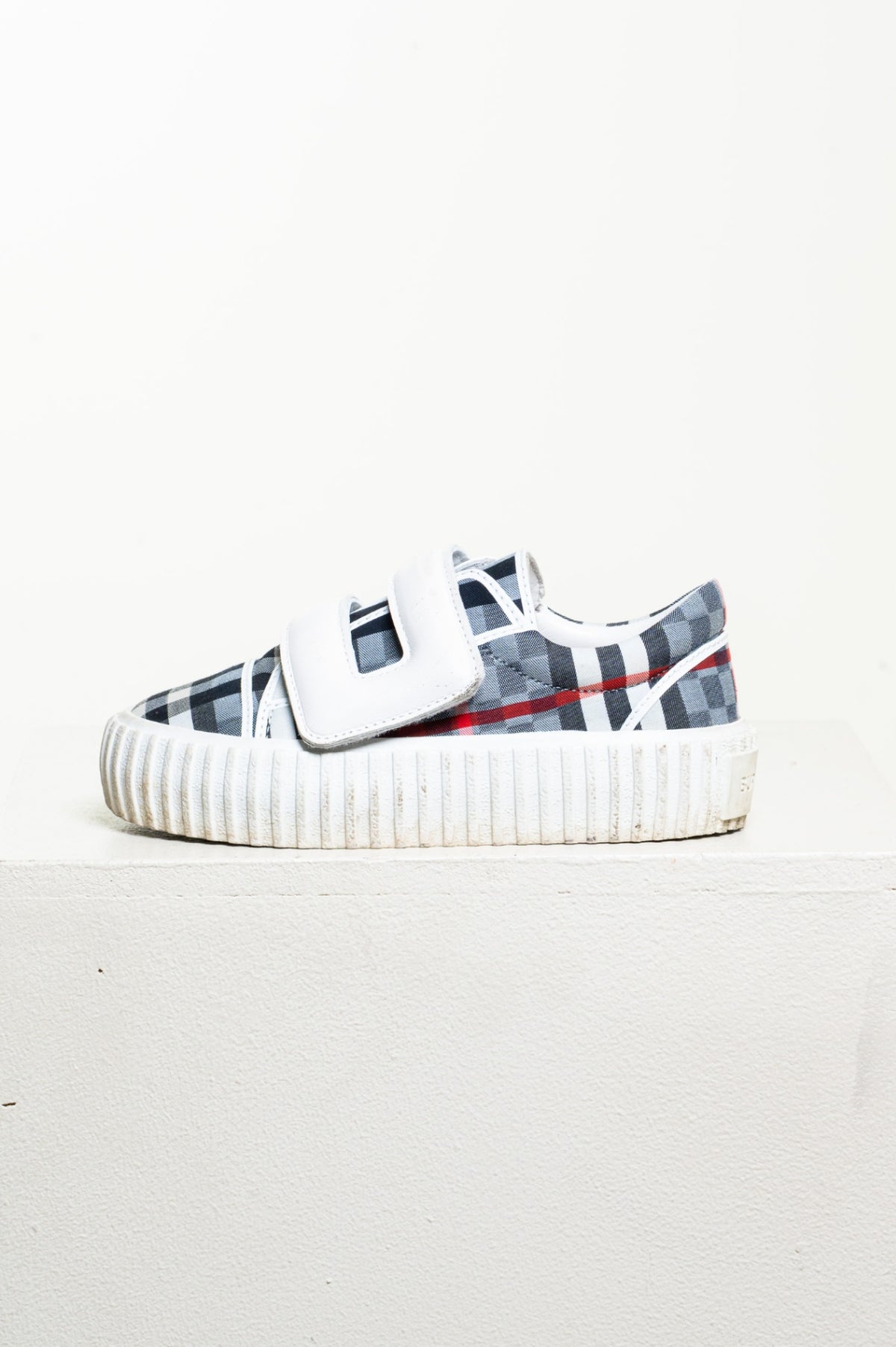 Kid's Pale Blue Mark Check Sneakers